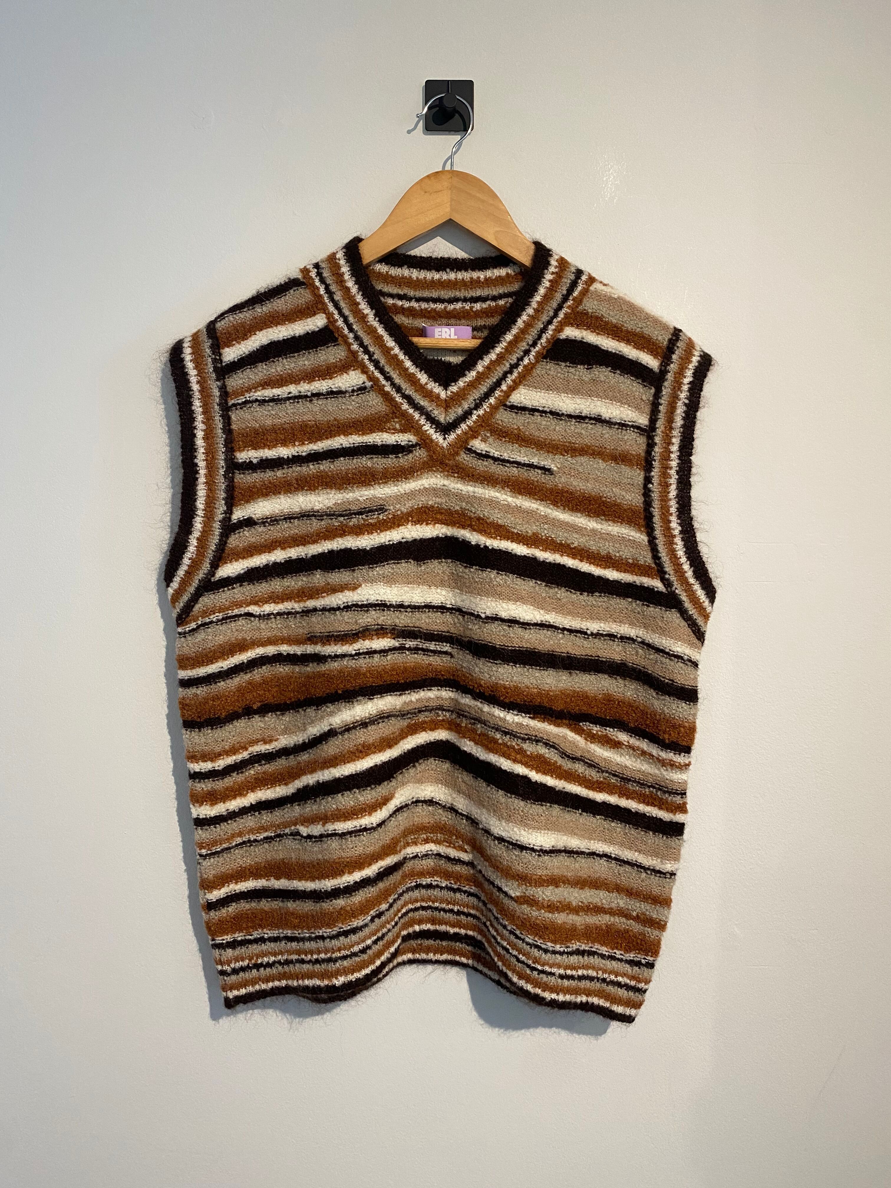 Pre-owned Erl Knitted Vest In Brown