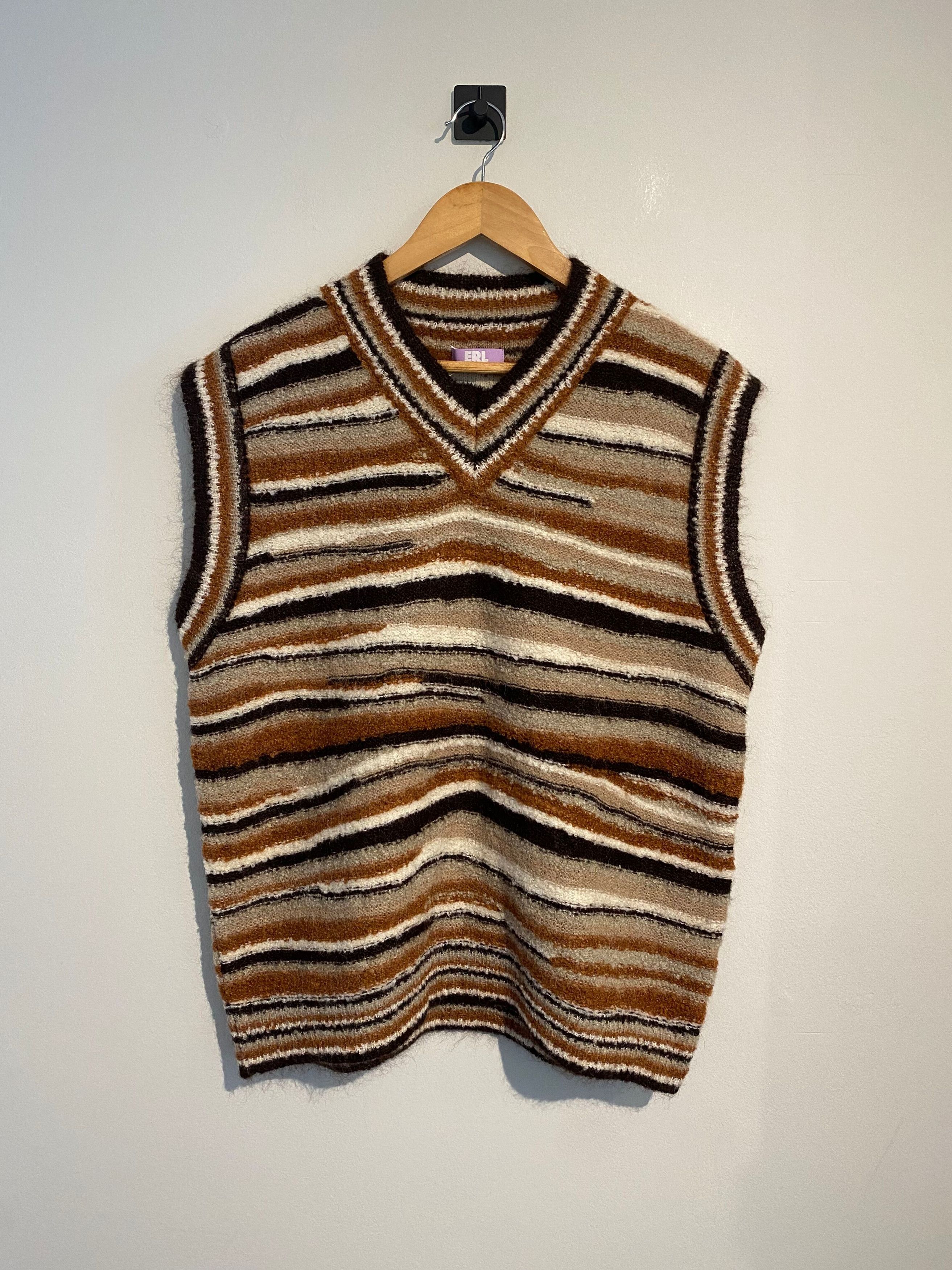 image of Erl Knitted Vest in Brown, Men's (Size XL)