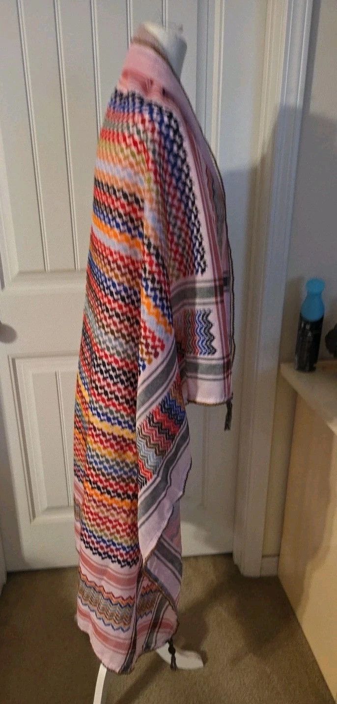 Other JORDAN Handmade In Pakistan 100_ Cotton Shawl Multicolored Size ONE SIZE - 2 Thumbnail