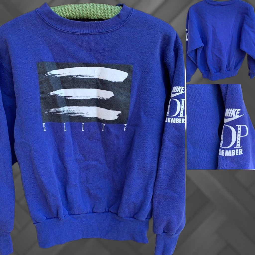 Nike Nike Elite IDP Member Sweatshirt Graphic Sweatshirt Crew Neck Made In USA Sz S Vintage Men’s Blues Size US S / EU 44-46 / 1 - 1 Thumbnail