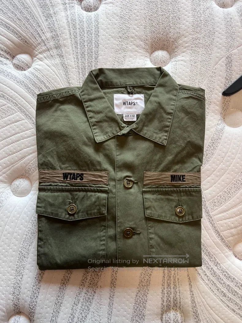 Wtaps Wtaps Green military two-pocket long-sleeve shirt Size US M / EU 48-50 / 2 - 2 Thumbnail