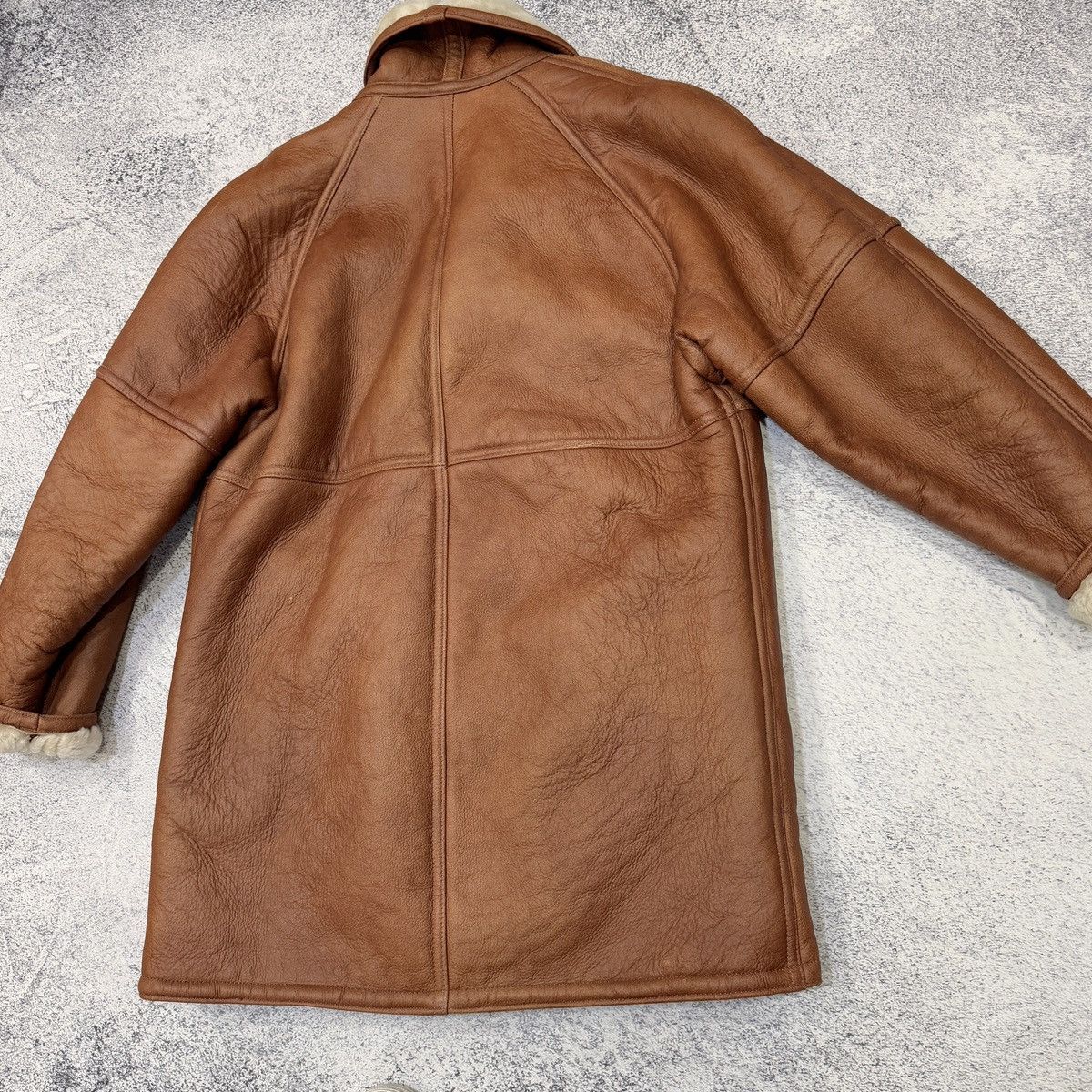 Francesco Smalto Vtg SMALTO Linea 77 Shearling Coat Italian Leather Sheepskin Size US S / EU 44-46 / 1 - 10 Thumbnail