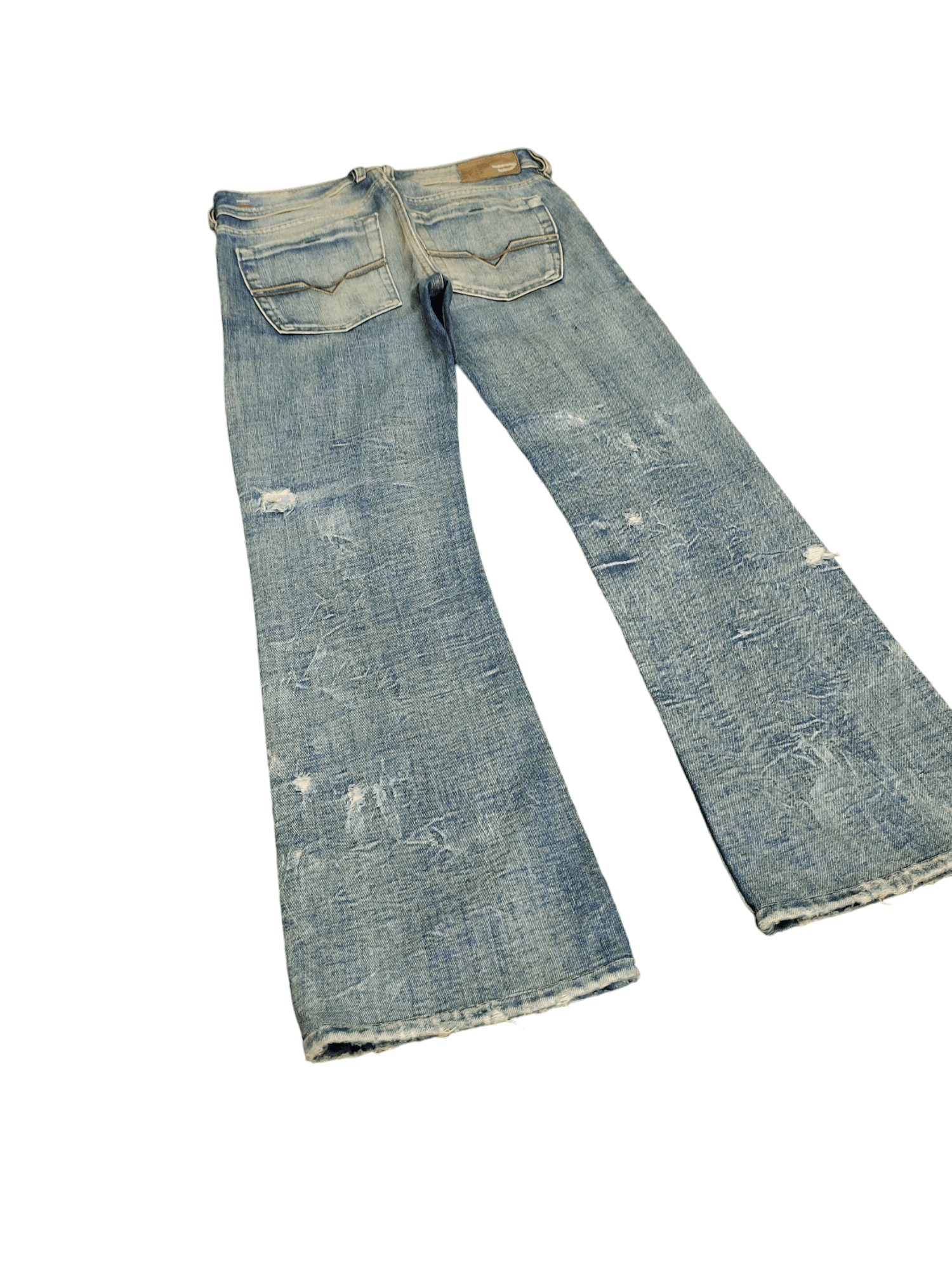 Diesel Flare Jeans Diesel 1dr Logo Distress Faded Boot Cut Y2k lgb Size US 30 / EU 46 - 3 Thumbnail