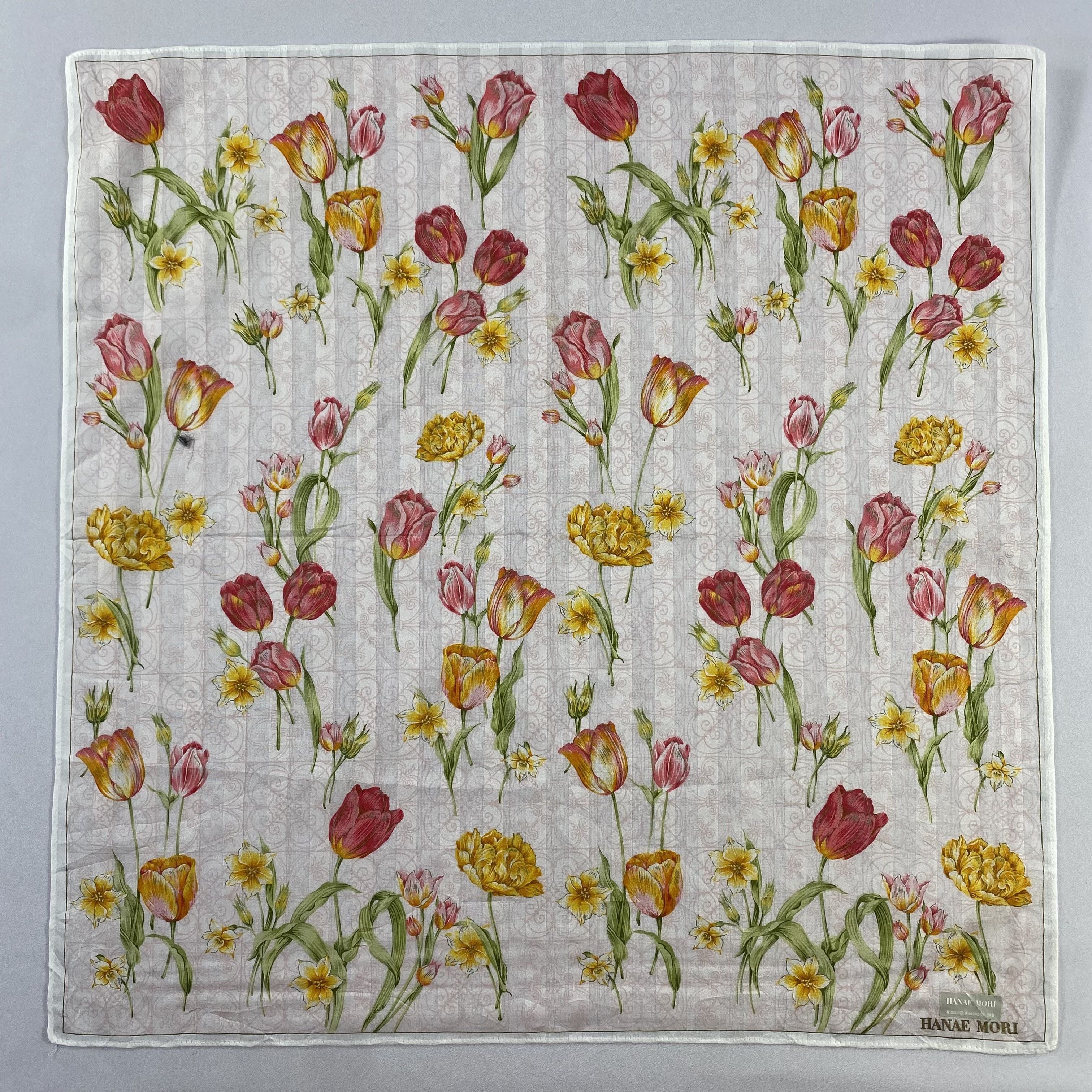 Hanae Mori × Vintage NWT Hanae Mori Handkerchief / Neckerchief / Bandana-P725 Size ONE SIZE - 1 Thumbnail