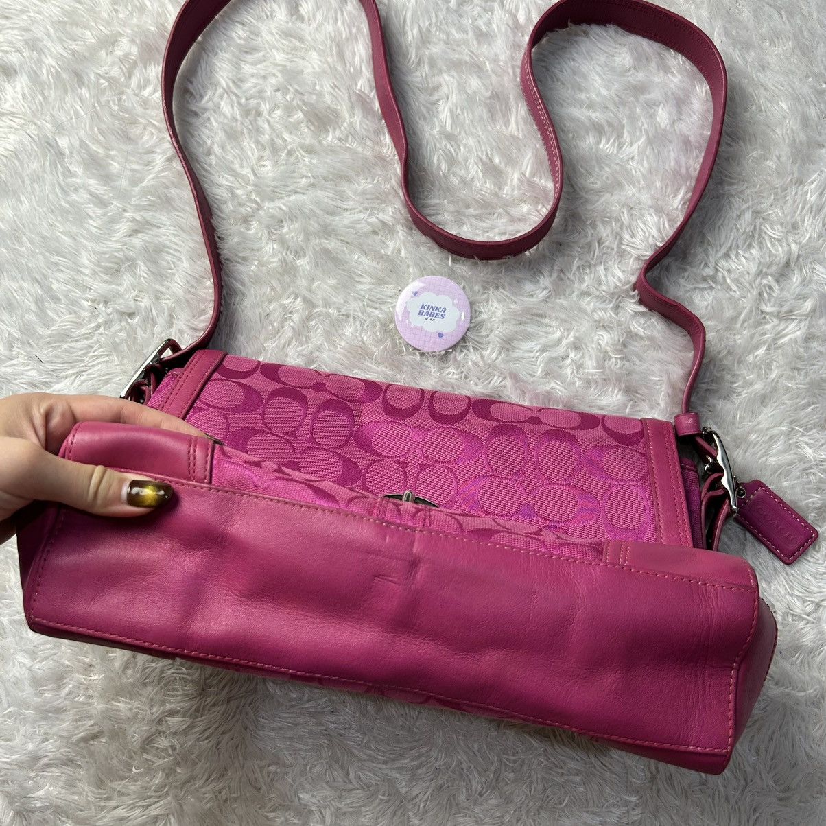 Coach Coach pink jacquard signature crossbodybag / slingbag Size ONE SIZE - 4 Thumbnail