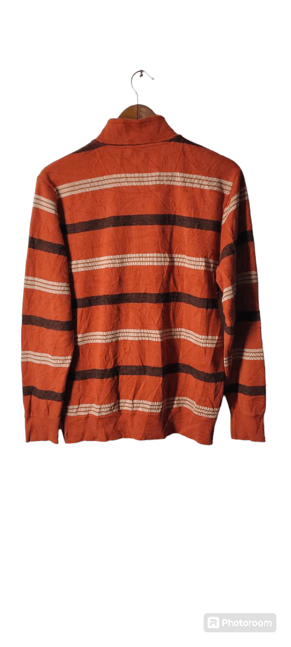 Macbeth MACBETH USA STRIPE HALF ZIPPER PULLOVER JACKET Size US L / EU 52-54 / 3 - 3 Thumbnail