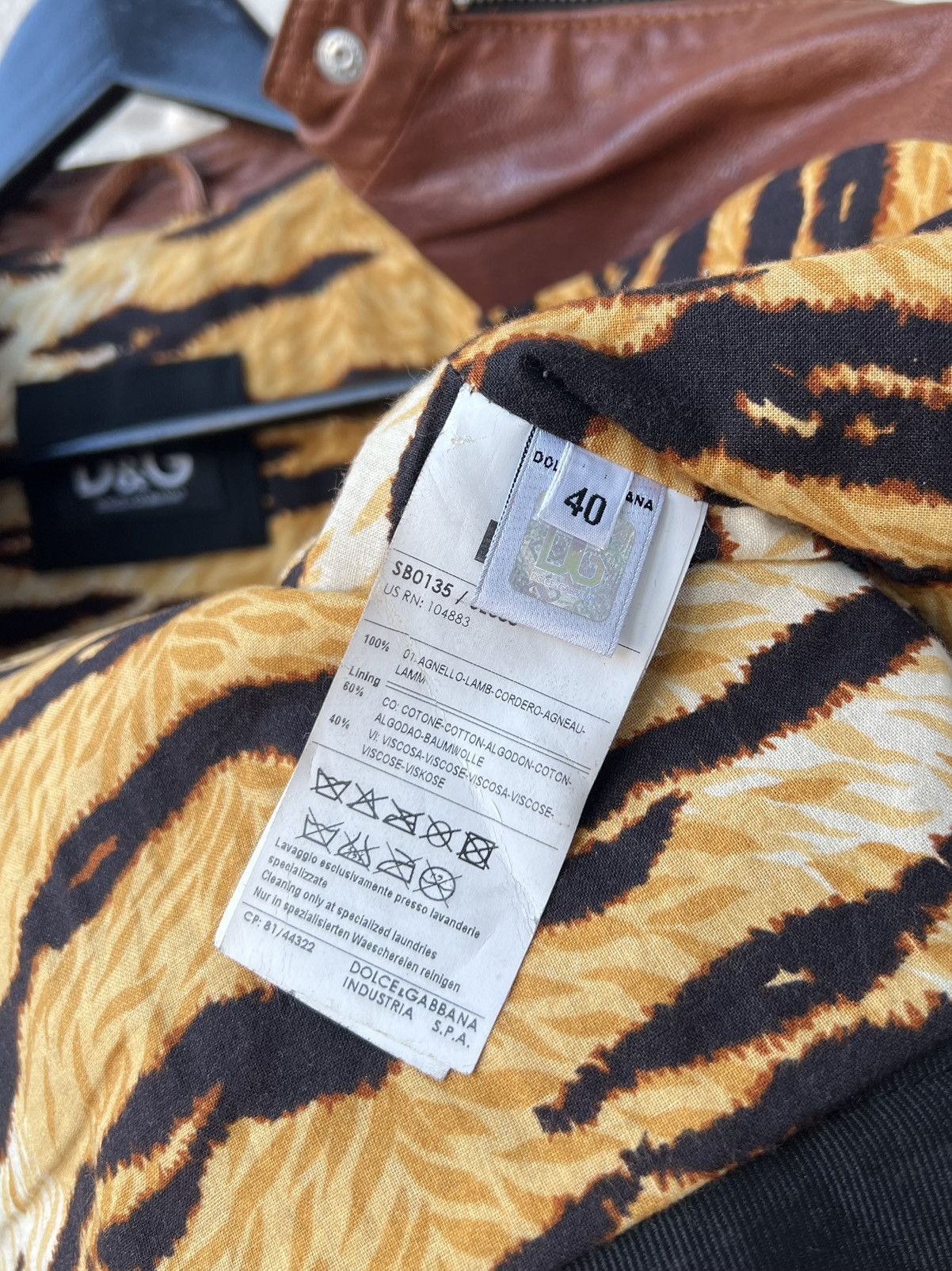 Dolce & Gabbana Dolce&Gabbana Brown Zip Leather Biker Jacket Size S / US 4 / IT 40 - 10 Thumbnail