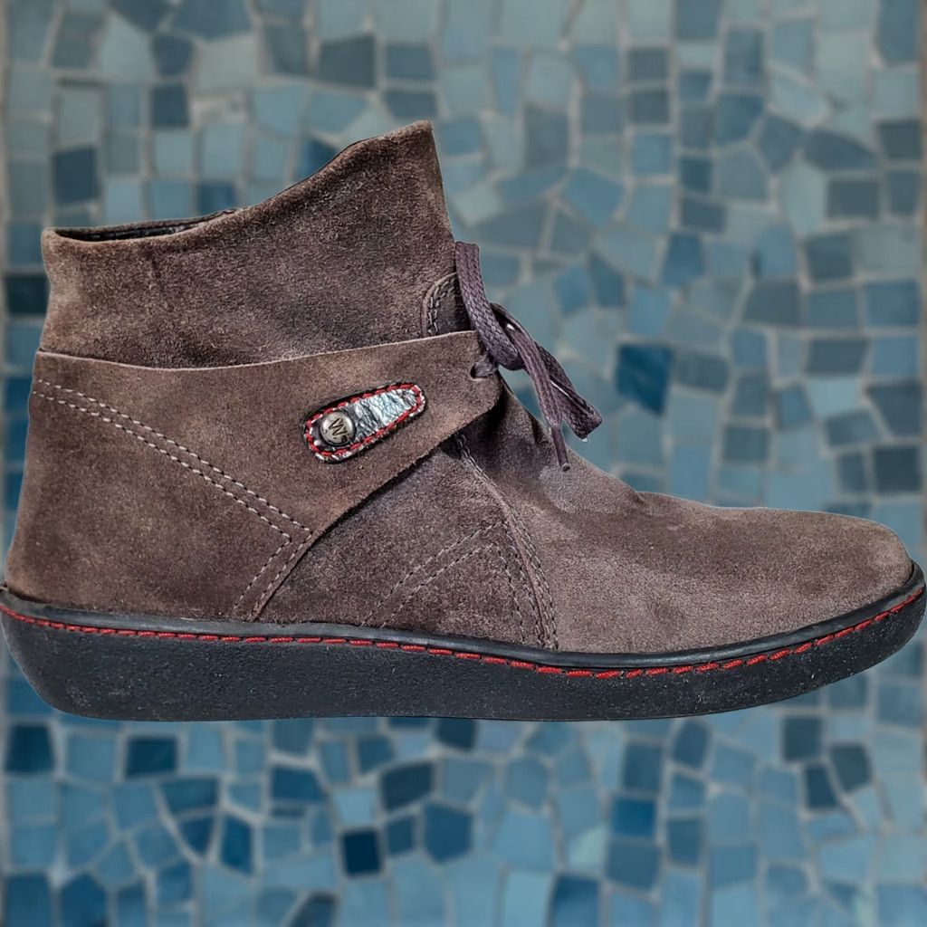 Vintage Wolky Pharos Wide Width Ankle Boots Booties Anthracite Gray Suede Women's US 9.5 Size US 10 / IT 40 - 1 Thumbnail