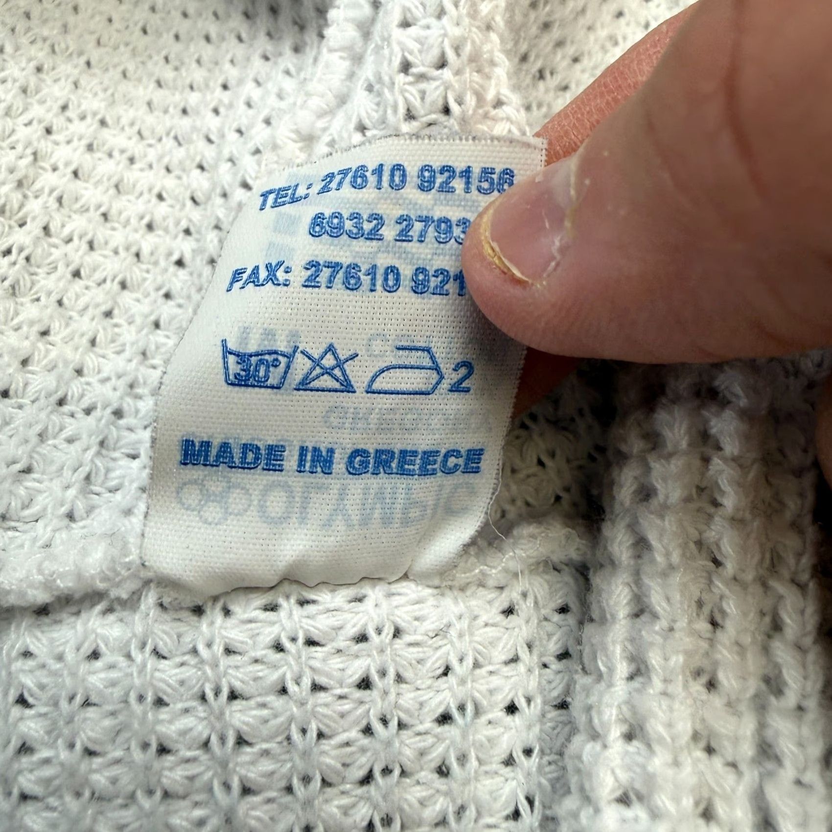 Gregory VINTAGE Olympic Grigoropoulos Gregory Sweater Hoodie Womens M White Waffle Knit Pockets Full Zip Knit Cotton Casual Size M / US 6-8 / IT 42-44 - 5 Thumbnail