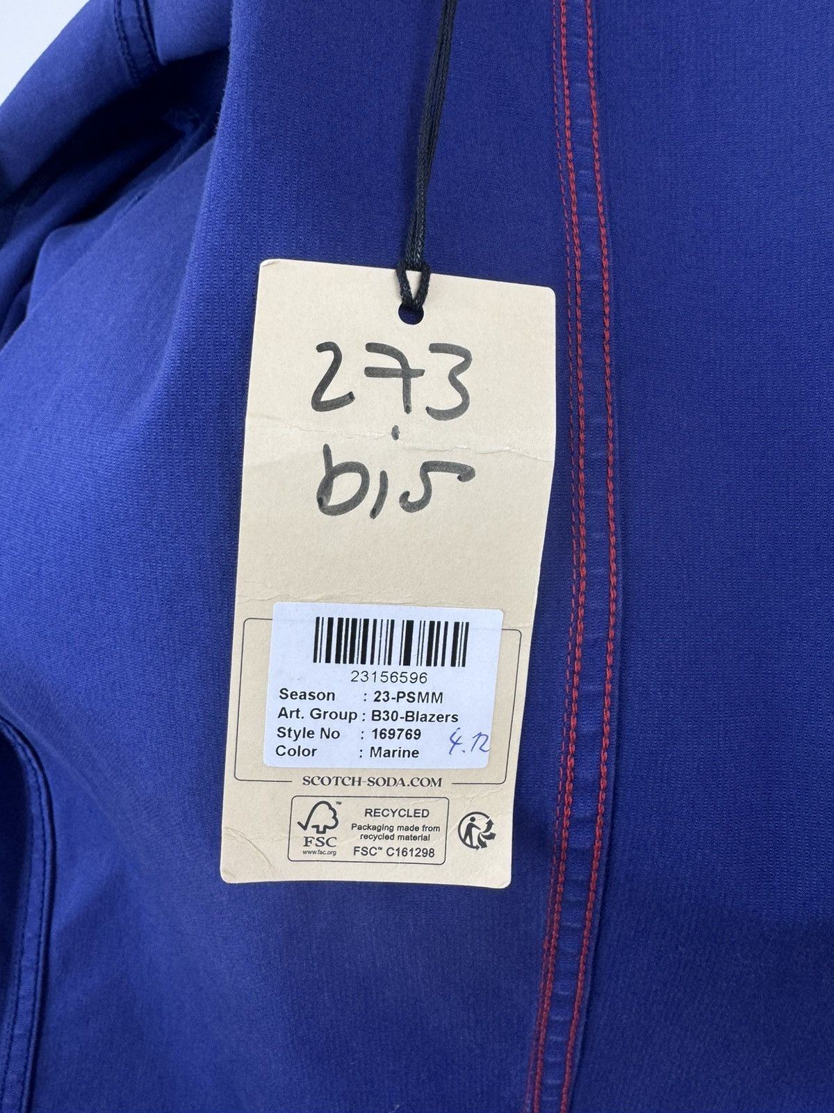 Scotch & Soda Scotch Soda B30 blazer workwear Marine sports Navy jacket Size 38R - 11 Thumbnail