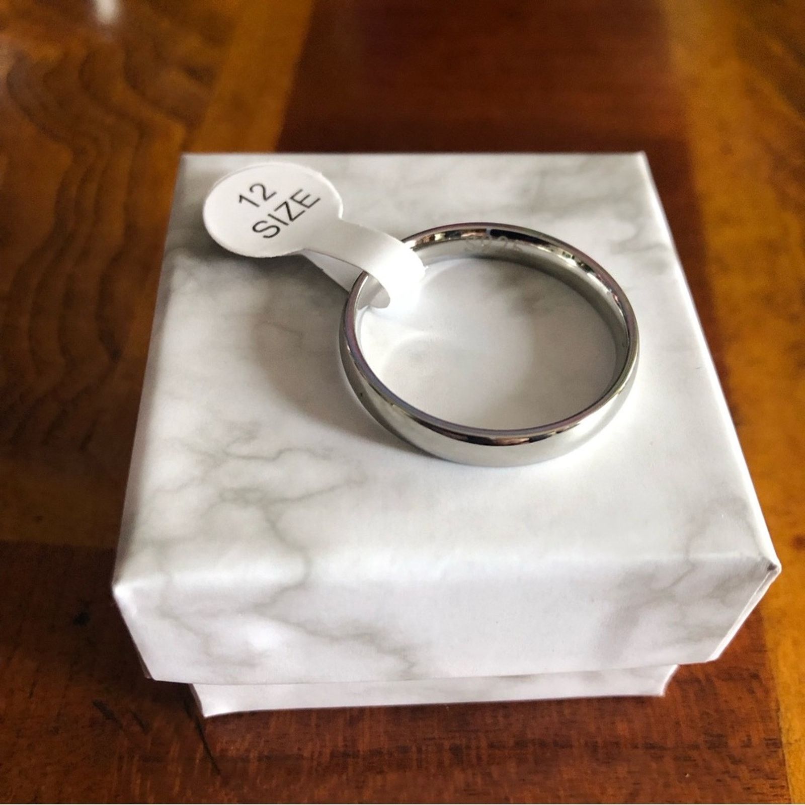 Jewelry Men’s solid 925 sterling silver 4mm classic dome band NWT 12 Size ONE SIZE - 1 Thumbnail