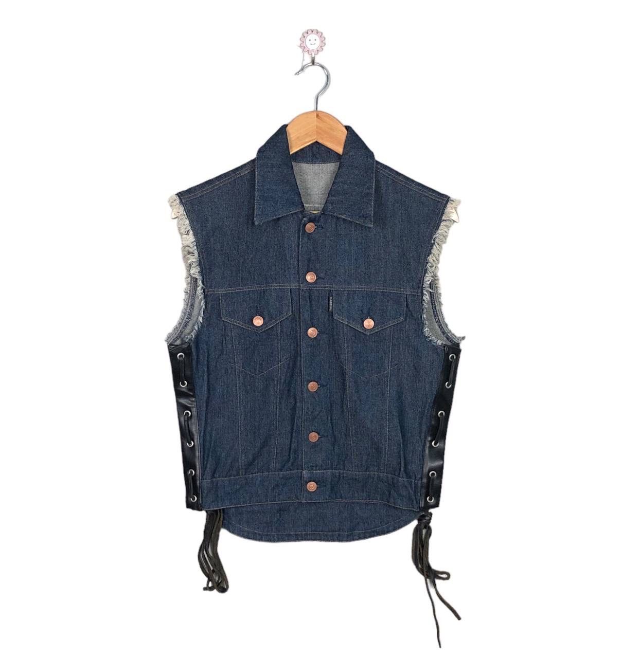 Kadoya Vintage KADOYA Japan Denim Bikers Vest Jacket Size US M / EU 48-50 / 2 - 2 Thumbnail