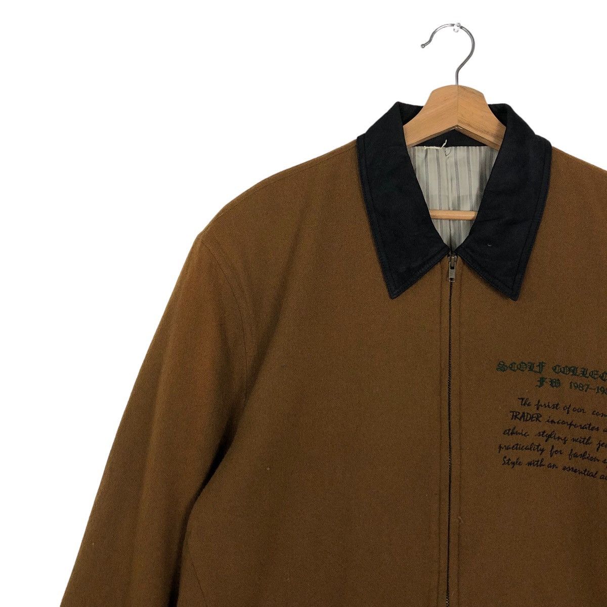 Japanese Brand 🔥90’s Wool Bomber Jacket Scolf For Men Issey Miyake Size US M / EU 48-50 / 2 - 6 Thumbnail