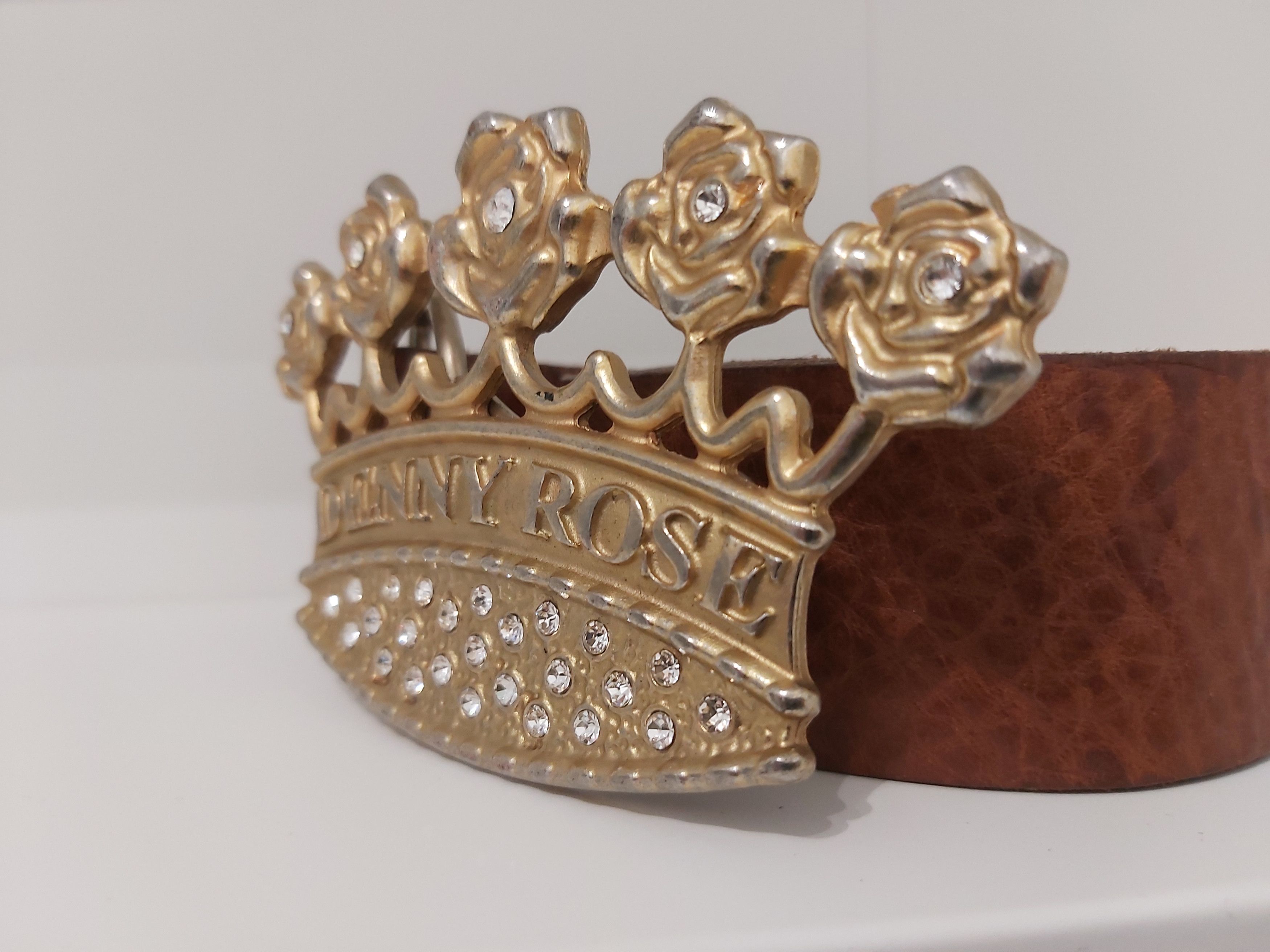 Other Y2K Denny Rose belt. Large crown crystals leather Italy Size ONE SIZE - 15 Thumbnail