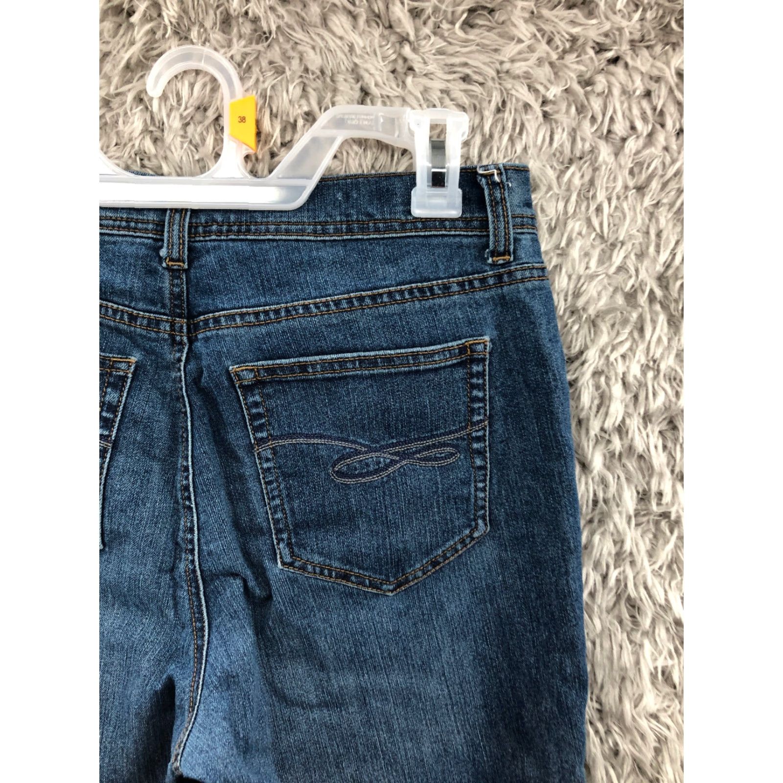 Vintage Style & Co Jeans Skinny Womens 6 Regular Denim Blue Dark Wash Slim 28in Inseam 27in Mid Rise Belt Loops 5-Pocket Button Zipper Size 28" / US 6 / IT 42 - 6 Thumbnail