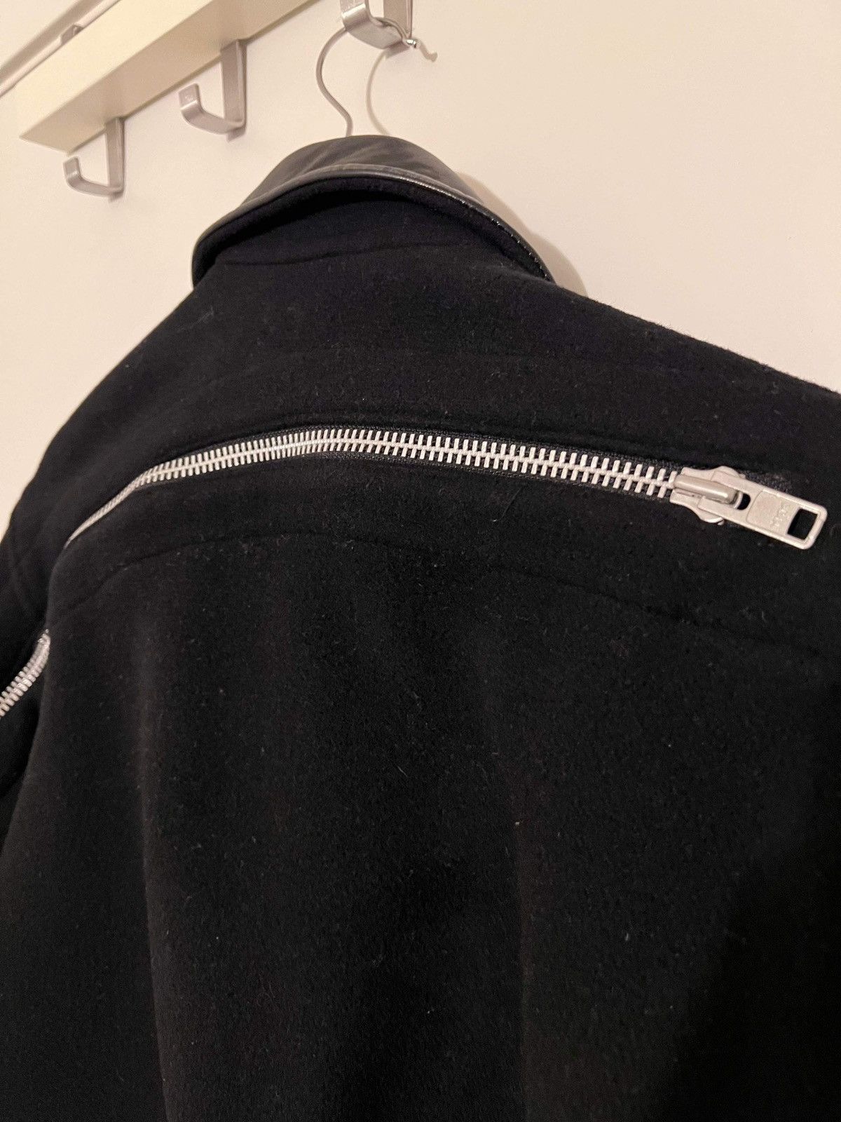 Yohji Yamamoto AW04 Backzip Heavy Wool Leather Collared Jacket Size US M / EU 48-50 / 2 - 3 Thumbnail