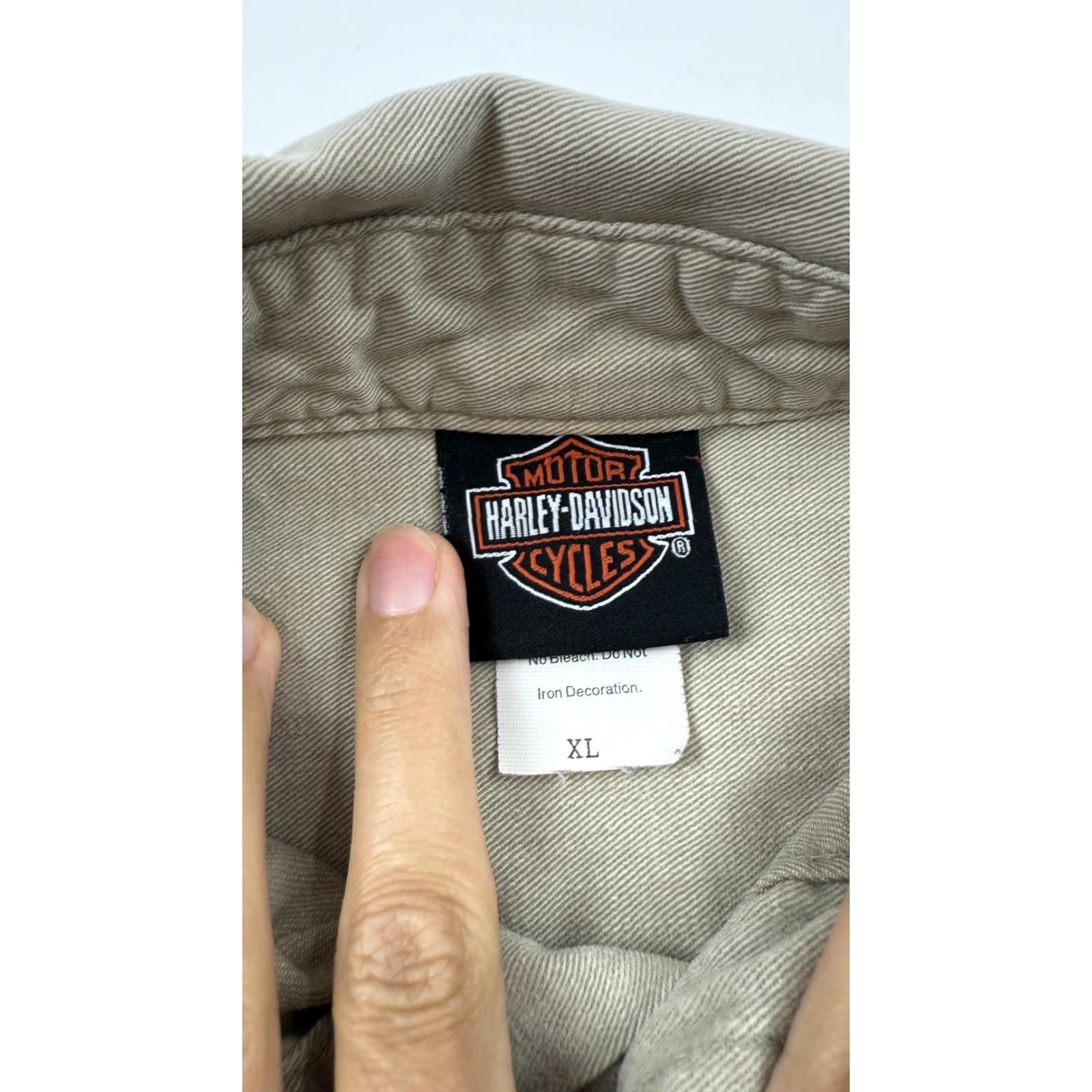 Harley Davidson VINTAGE Harley-Davidson Shirt Mens XL Khaki Short Sleeve Button Up Daytona Biker USA Graphic Print Size US XL / EU 56 / 4 - 6 Thumbnail