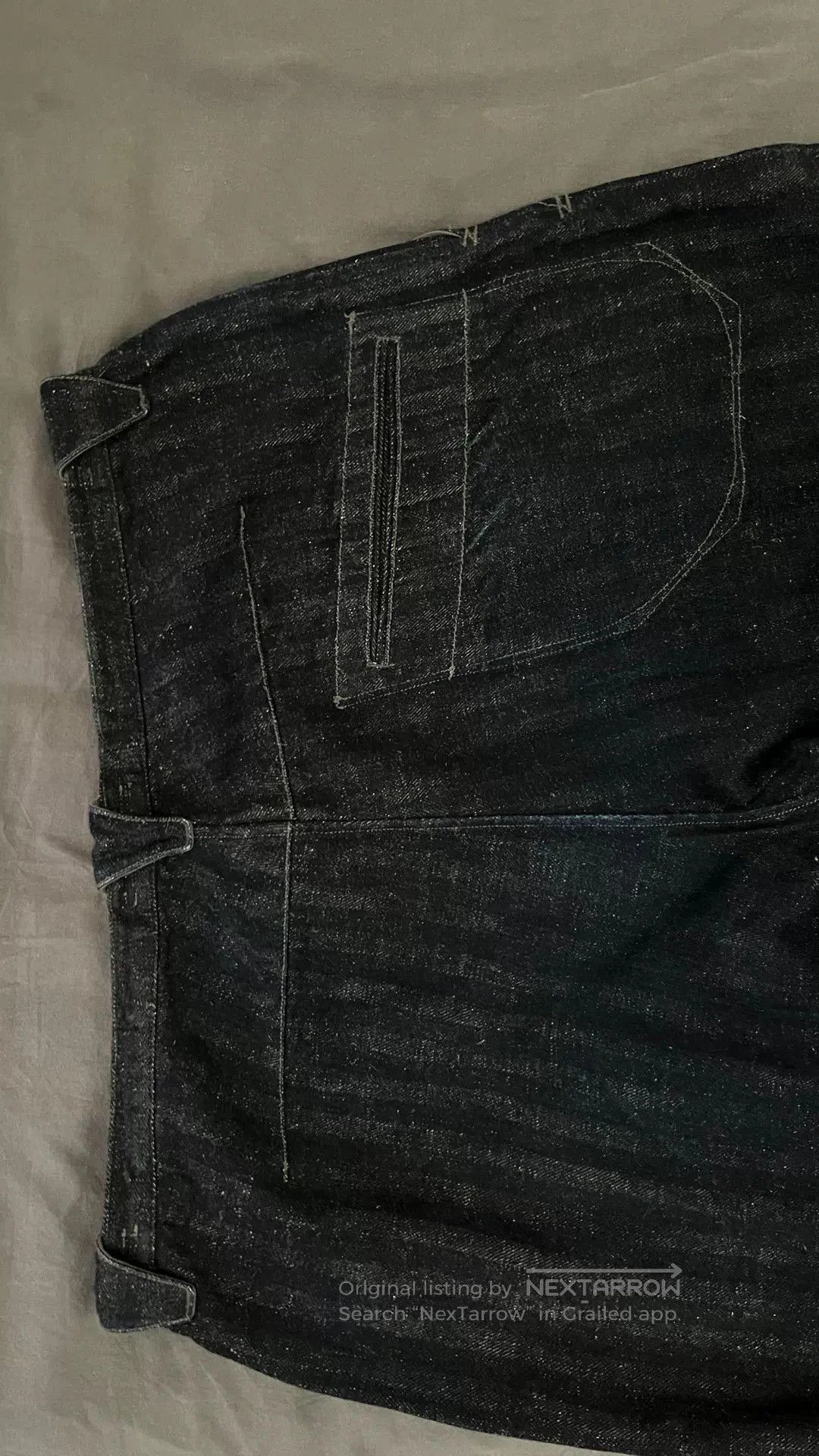 Japanese Brand Blue Dyed Wide-Leg Denim Pants. Size 29" - 7 Thumbnail
