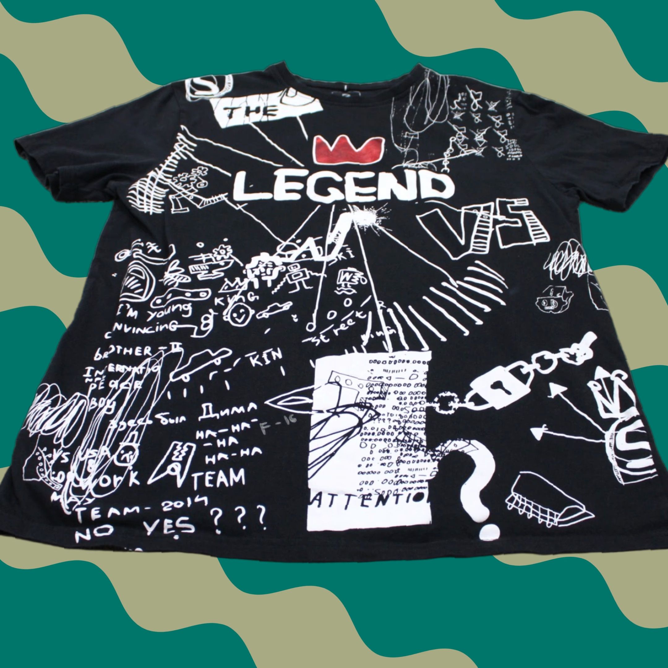 Southpole Southpole Shirt Mens XL Black Graphic Print 100% Cotton Short Sleeve Pullover Size US XL / EU 56 / 4 - 1 Thumbnail