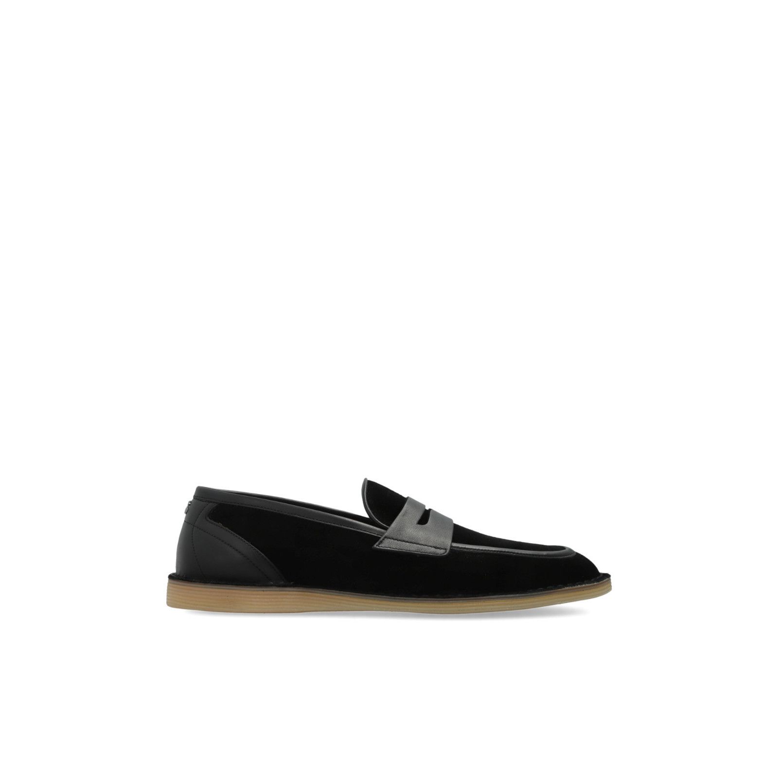 DOLCE&GABBANA DG Black Suede Loafers New & Authentic (Men's