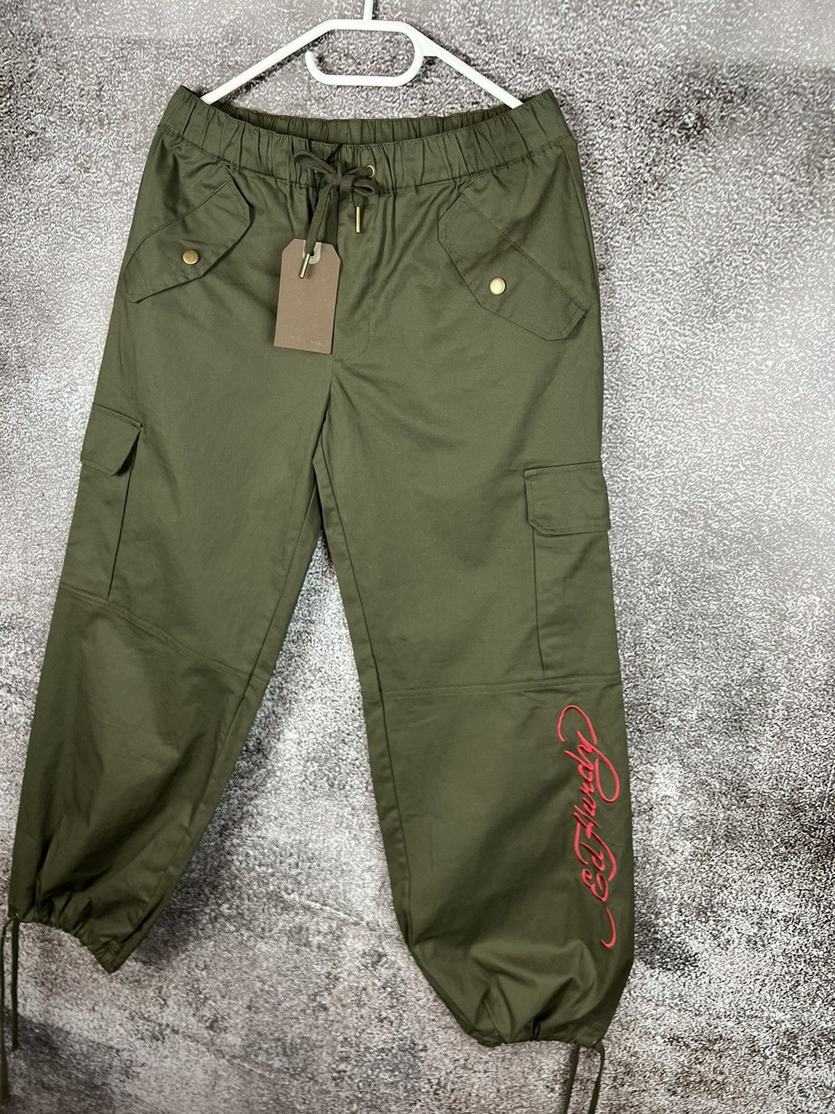 Ed Hardy New‼️ Ed Hardy Cargo pants embroidered logo Christian Audiger Size 28" / US 6 / IT 42 - 4 Thumbnail
