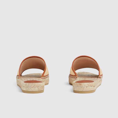 Gucci o1s1wg110125 Interlocking G Espadrille Slides in Multicolor Size US 10 / IT 40 - 3 Thumbnail