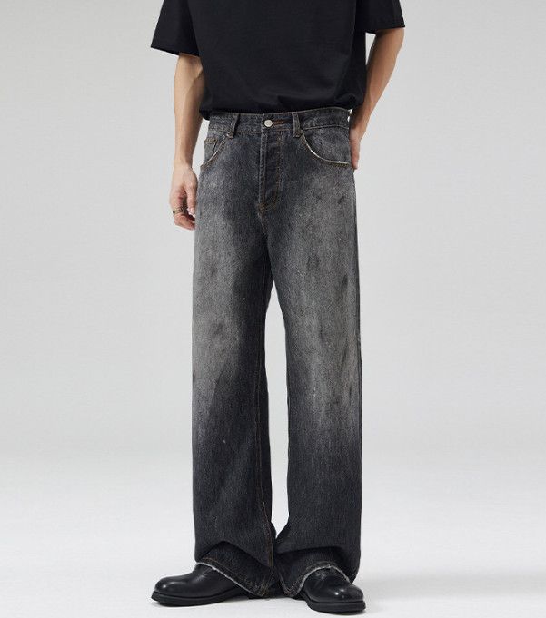 Vintage High street vintage American baggy distressed flared jeans Size US 32 / EU 48 - 1 Thumbnail