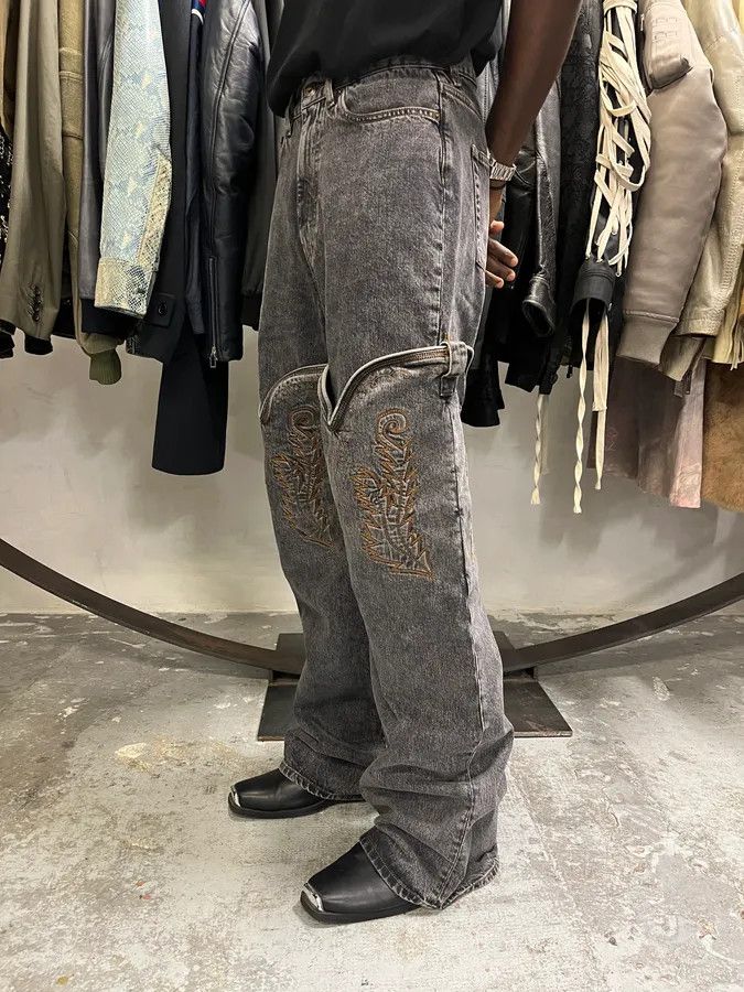 Y/Project SS2024 Y/Project Maxi Cavalier Denim Grey Astro Pants Size US 30 / EU 46 - 3 Thumbnail
