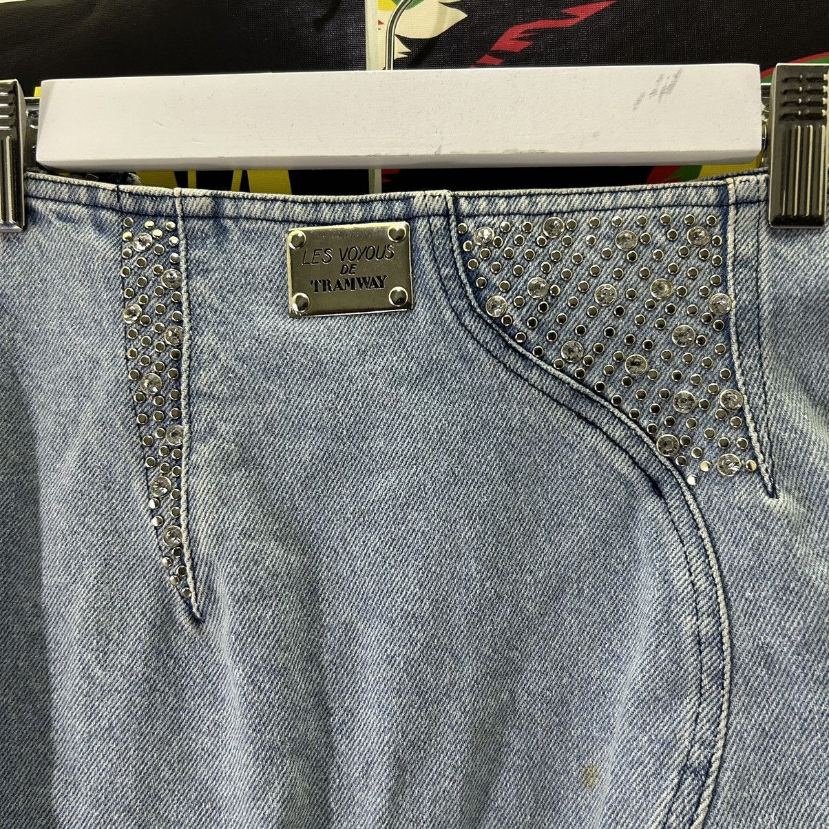 Japanese Brand Vintage Les Voyous De Tramway Punk Stud Zipper Skirt Size 25" / US 0 / IT 36 - 7 Thumbnail