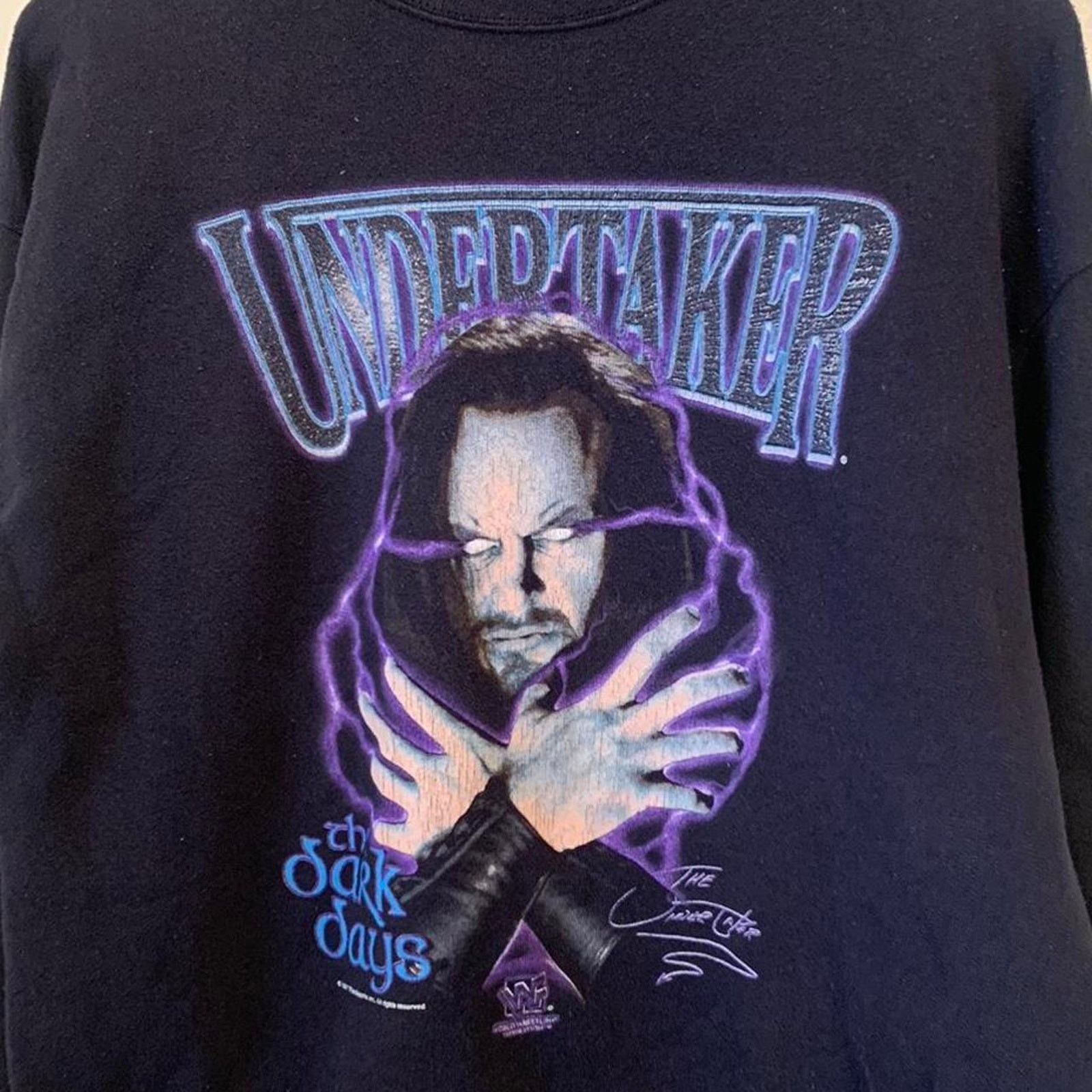 Tultex Vintage 90s Undertaker WWF crewneck Size US L / EU 52-54 / 3 - 1 Thumbnail