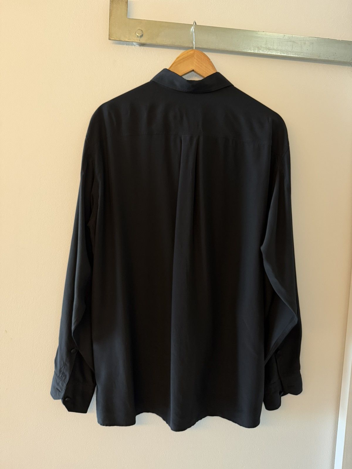 Valentino Valentino Men's Silk Dress Shirt in Nero Size US M / EU 48-50 / 2 - 5 Thumbnail