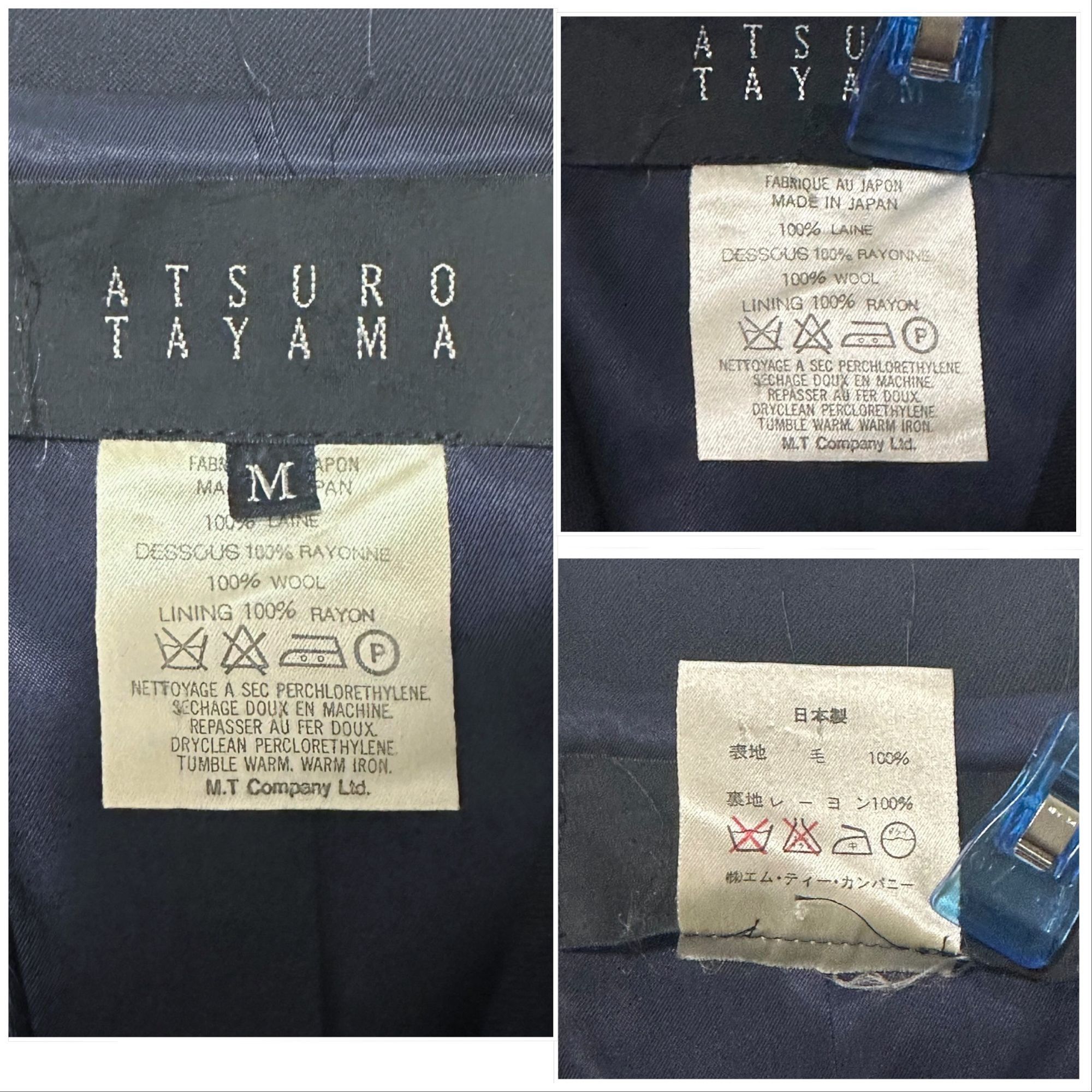 ATSURO TAYAMA Vintage 90s Atsuro Tayama Blue Wool Jacket, Size M Size M / US 6-8 / IT 42-44 - 3 Thumbnail