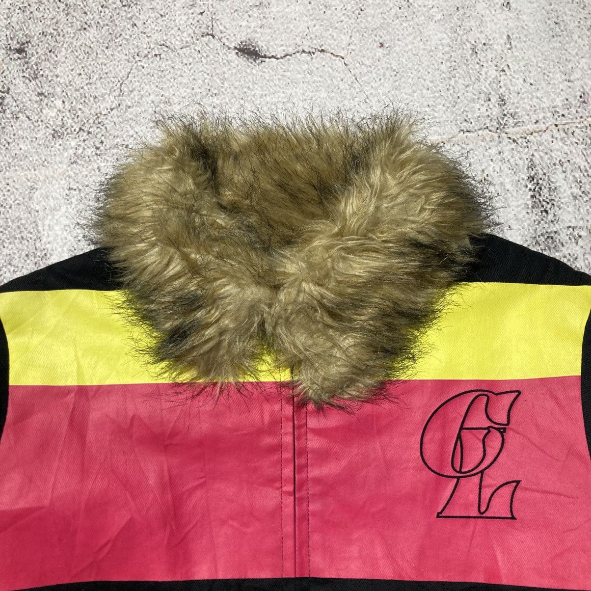 Japanese Brand 2000s CocoLulu Canvas Fur Work Jacket Black Punk Style Size US M / EU 48-50 / 2 - 8 Thumbnail