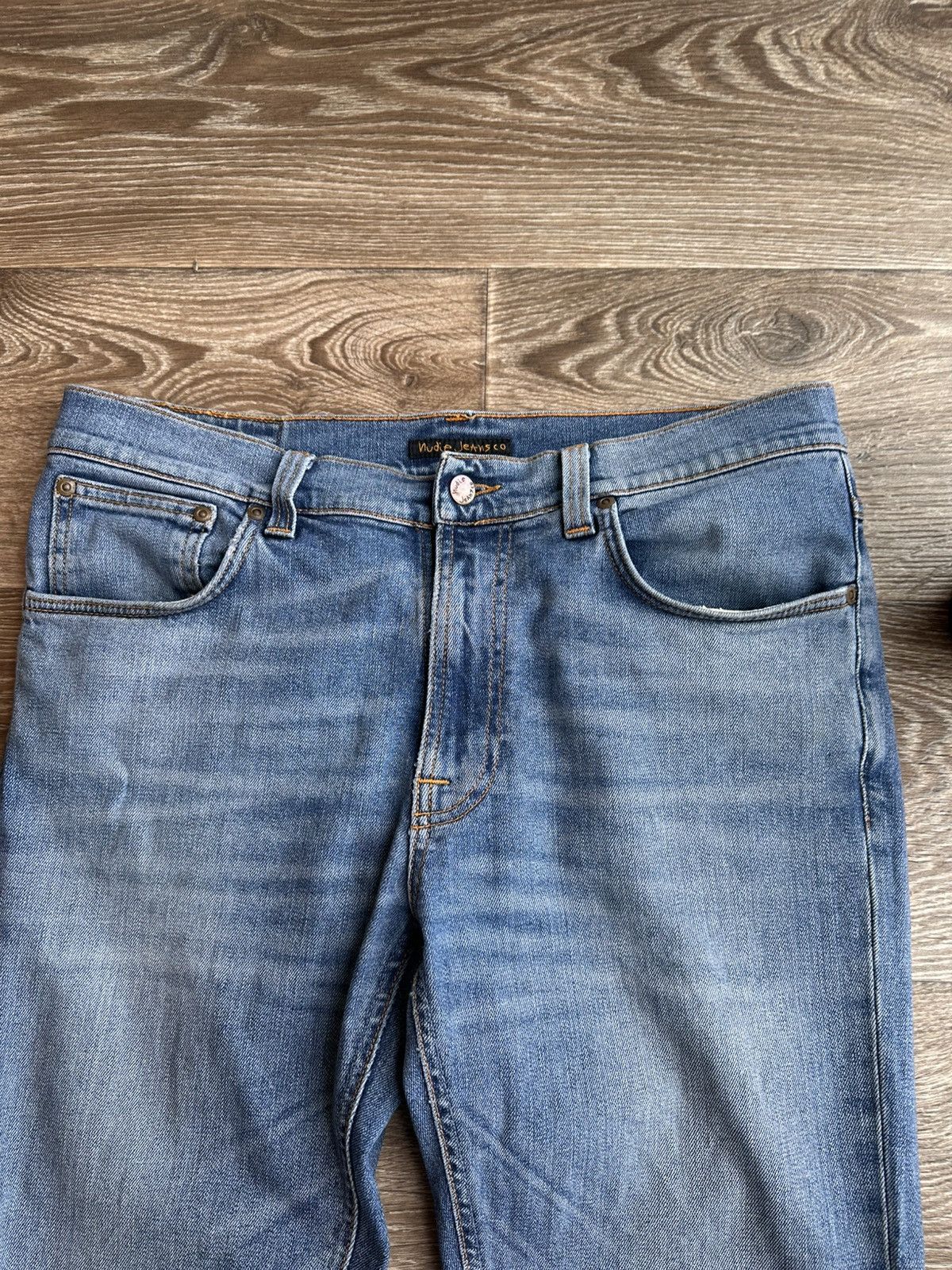 Nudie Jeans 🔥 Nudie Jeans Drim Tim Slim Fit Denim Skinny Jeans Pants Size US 34 / EU 50 - 4 Thumbnail