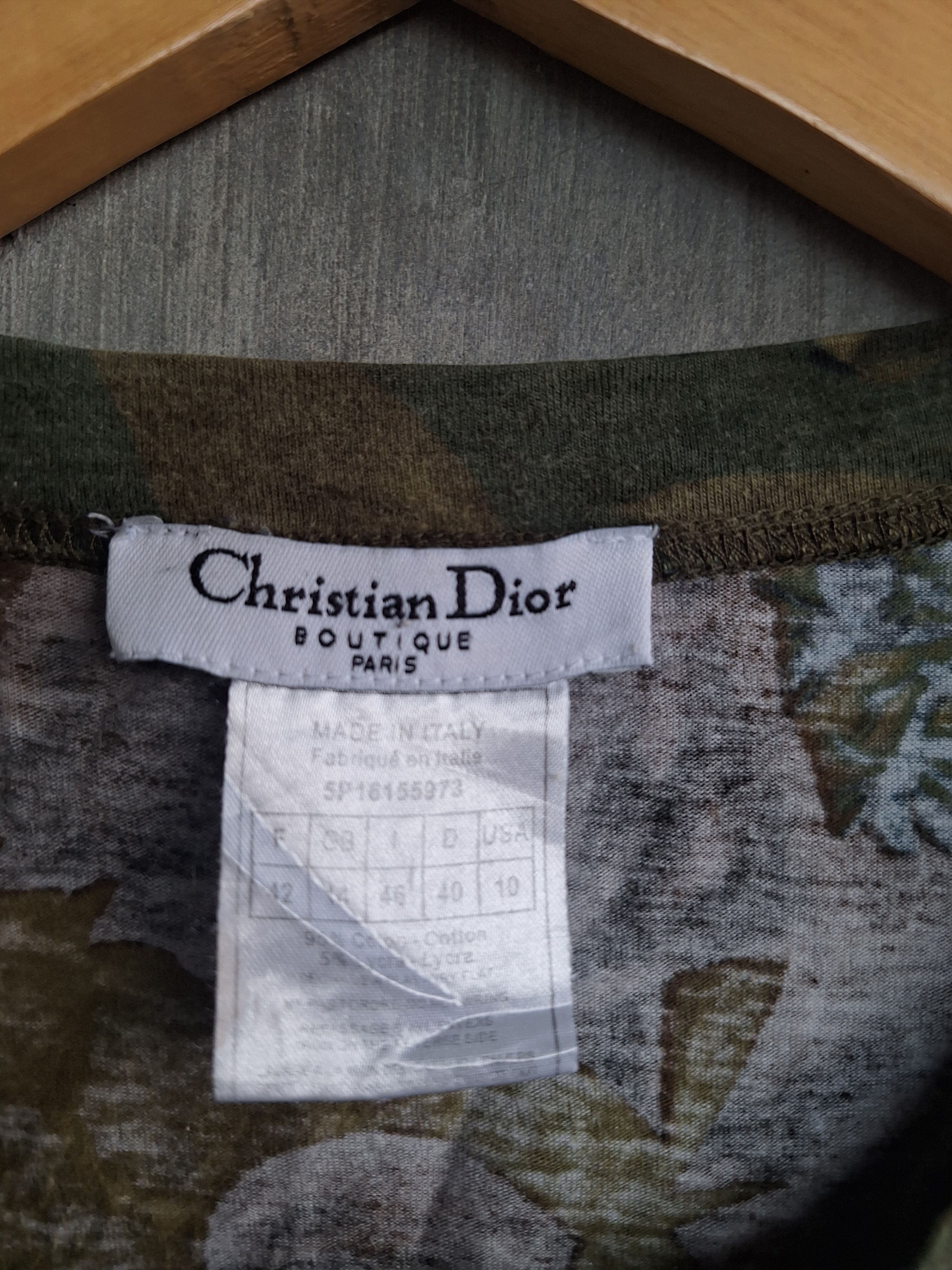 Dior Christian Dior Boutique Camo Floral Embroidered Size M / US 6-8 / IT 42-44 - 2 Thumbnail