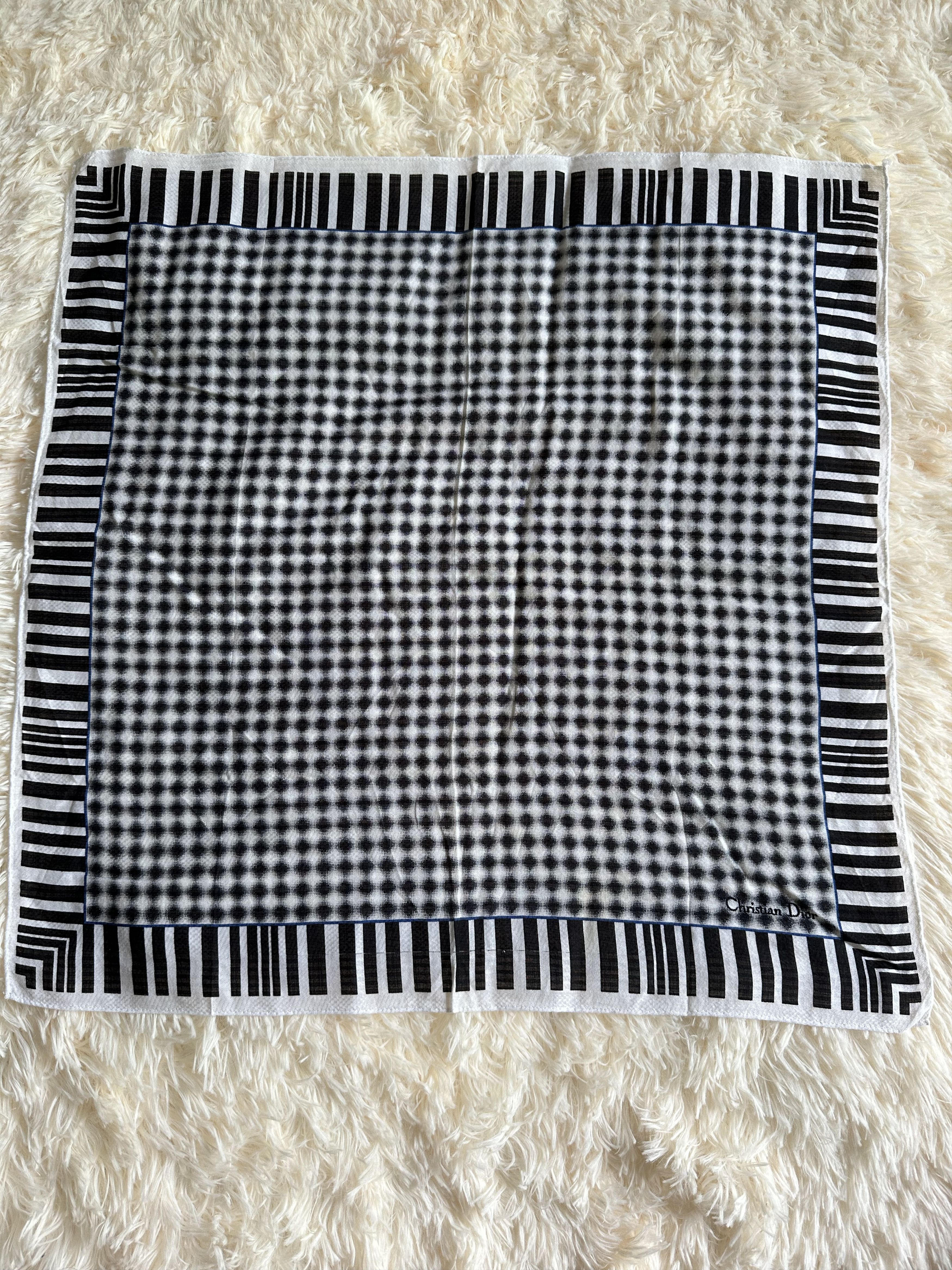 Christian Dior Monsieur Vintage Lot Of 2 Handkerchief Christian Dior Scarf Silk Size ONE SIZE - 5 Thumbnail
