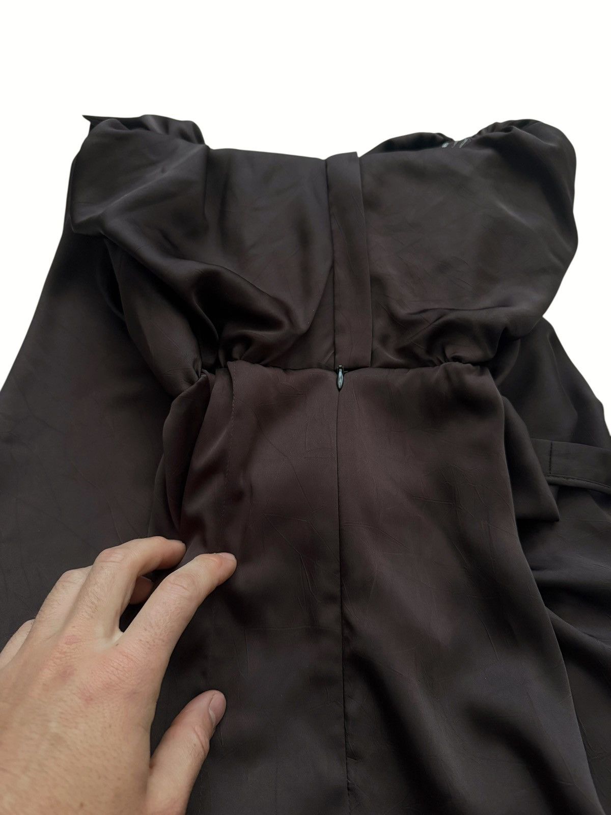 Vivienne Westwood $2,600 Corset Bustier Susana Dress Brown Satin Size S / US 4 / IT 40 - 14 Thumbnail