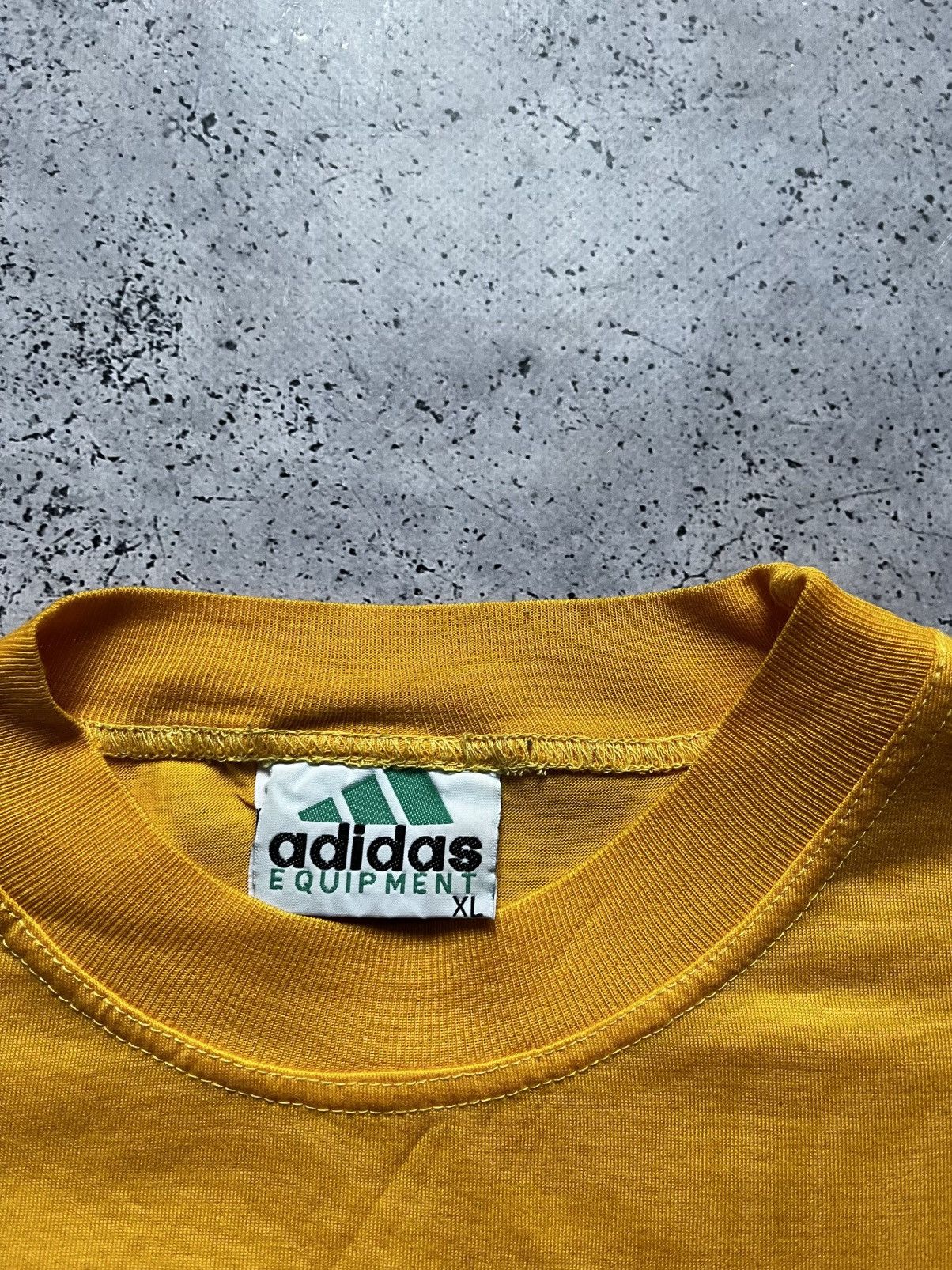 Adidas × Vintage Vintage Adidas Equipment Big Logo T-shirt Yellow Tee Y2K Size US XL / EU 56 / 4 - 4 Thumbnail
