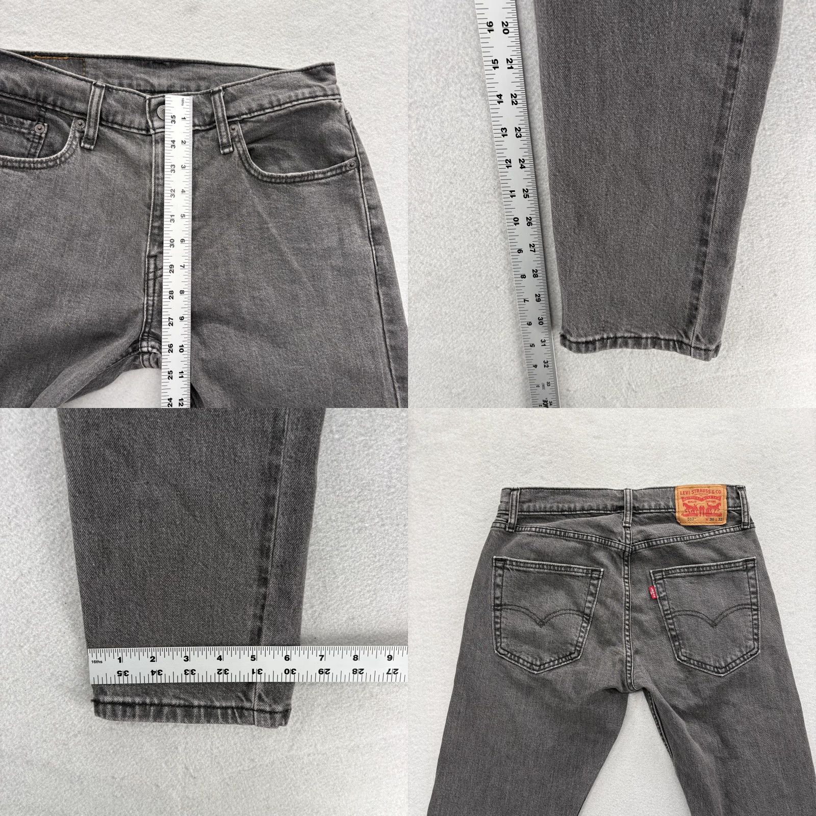 Levi's Levis 512 Jeans Mens 30x32 Gray Medium Wash Slim Tapered Denim Pants Suspenders? Size US 30 / EU 46 - 8 Thumbnail