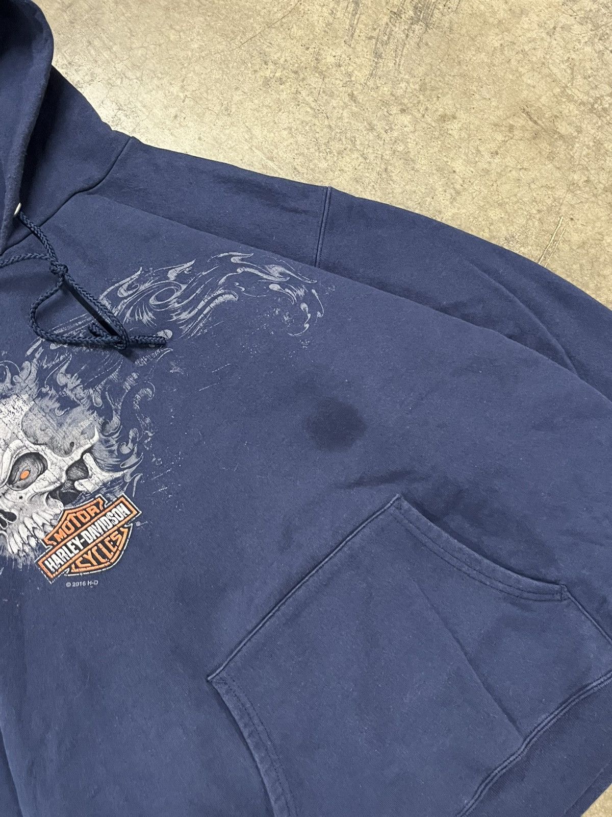 Harley Davidson Harley Davidson vintage y2k skull grunge hoodie skater hype Size US M / EU 48-50 / 2 - 6 Thumbnail