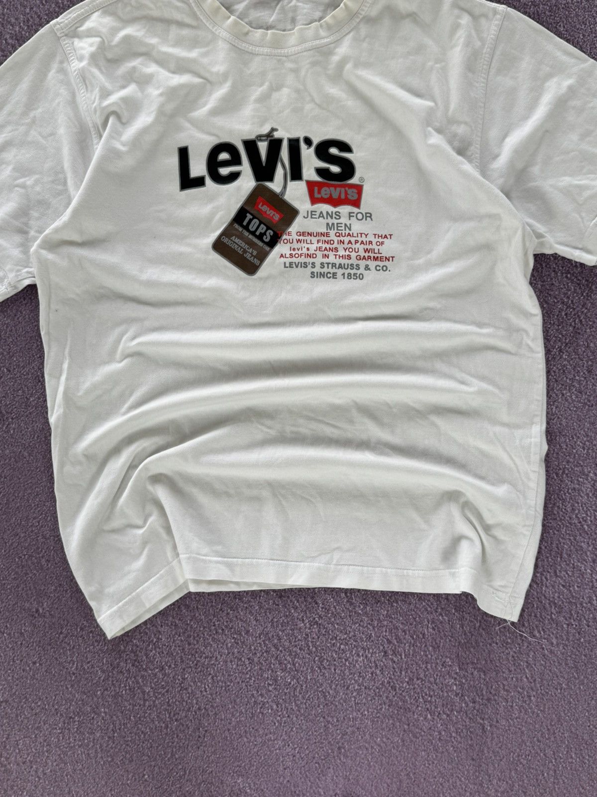 Levi's Vintage Clothing Levis Vintage Early 90’s Big Logo Printed T-Shirt Size US L / EU 52-54 / 3 - 3 Thumbnail