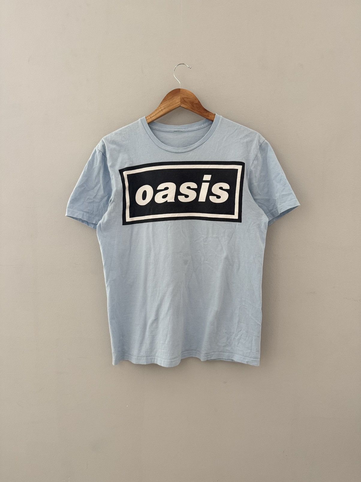 Band Tees × Vintage Vintage 2000s Oasis Britpop Blue Tee Size US M / EU 48-50 / 2 - 1 Thumbnail
