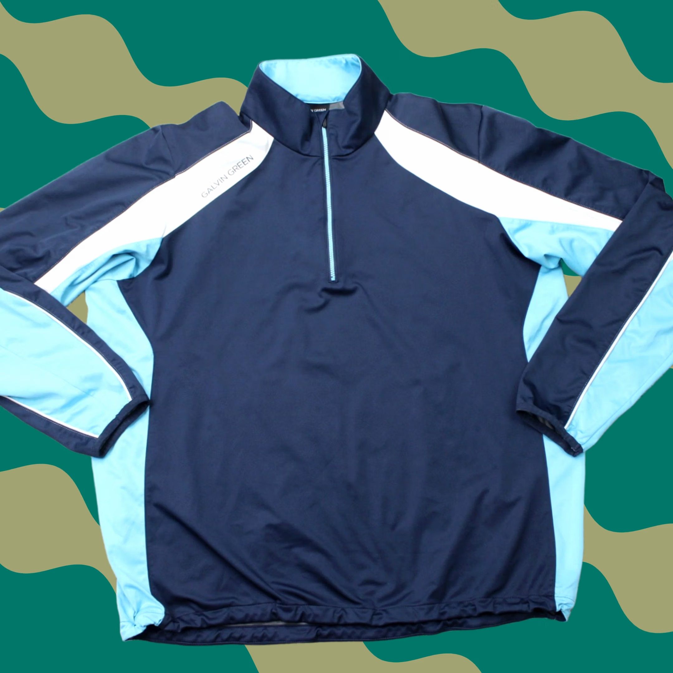 Galvin Green Galvin Green Jacket Mens Large Blue Gore Windstopper 1/4 Zip Golf Long Sleeve Size US L / EU 52-54 / 3 - 1 Thumbnail