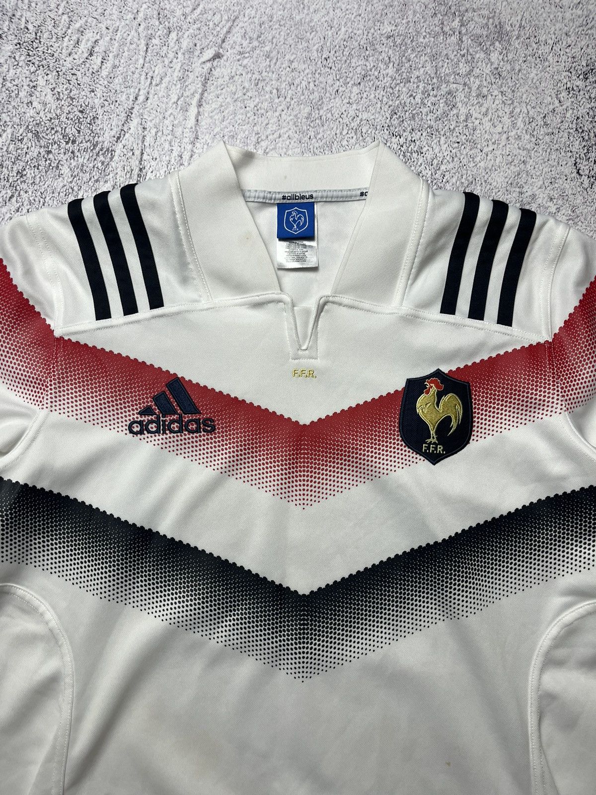 Adidas Vintage ADIDAS FFR 2018 Rugby Jersey ADIDAS FFR White Away Size US XL / EU 56 / 4 - 6 Thumbnail