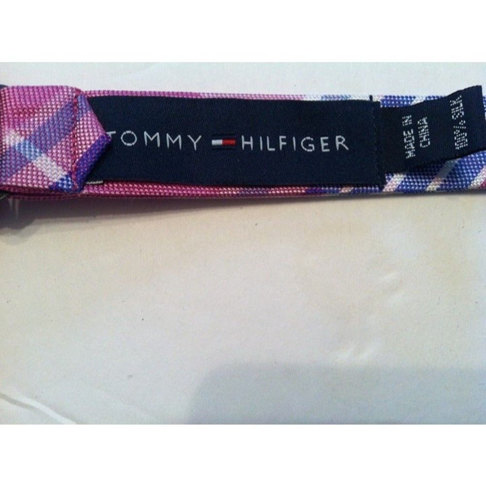 Tommy Hilfiger TOMMY HILFIGER PINK 100%SILK BOW TIE Size ONE SIZE - 6 Thumbnail