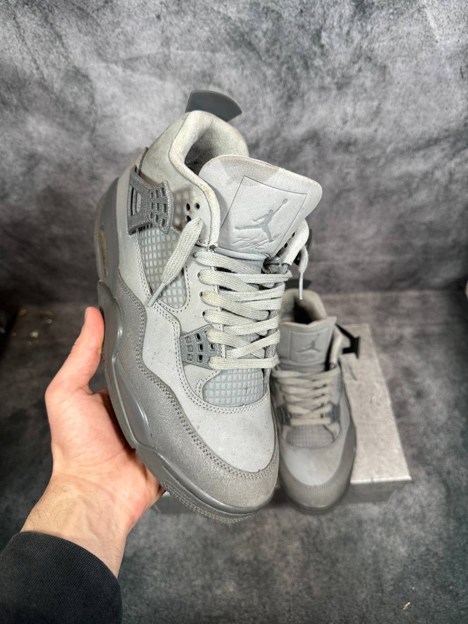 Jordan Brand Size 8.5 | Jordan 4 Wet Cement With Box | Pre-Owned Size US 8.5 / EU 41-42 - 1 Thumbnail