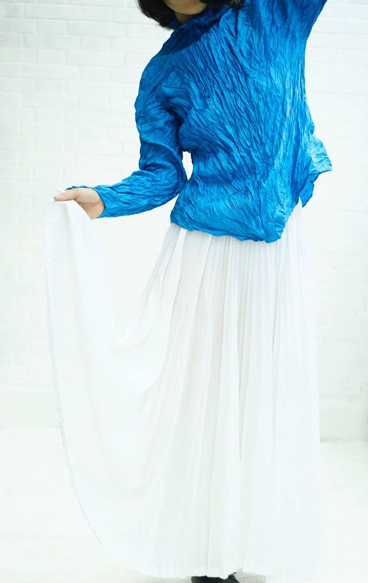 Issey Miyake issey miyake size:m White pleated skirt Size 42" / US 20 - 6 Thumbnail