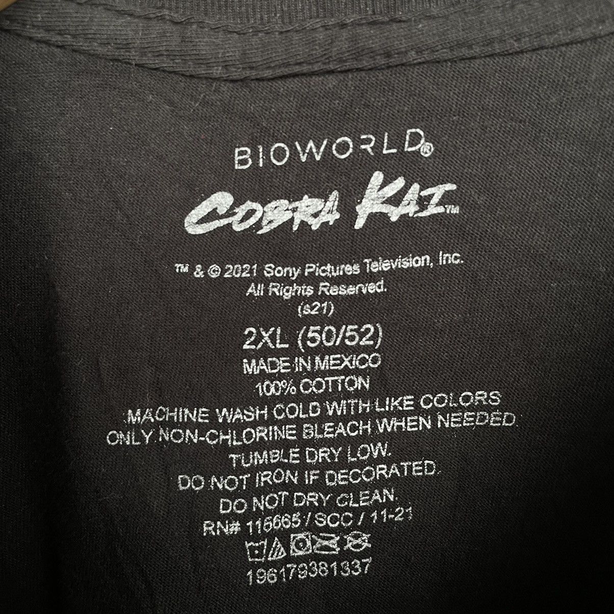 Sony Cobra Kai Kung Fu Karate Kid Ufc MMA 80s Movie Reissue Tee Size US XXL / EU 58 / 5 - 4 Thumbnail