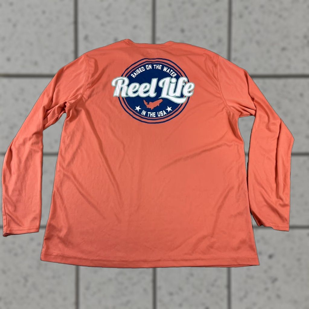 Alife Reel Life Fishing Orange Long Sleeve Polyester Shirt Size M Size US M / EU 48-50 / 2 - 1 Thumbnail
