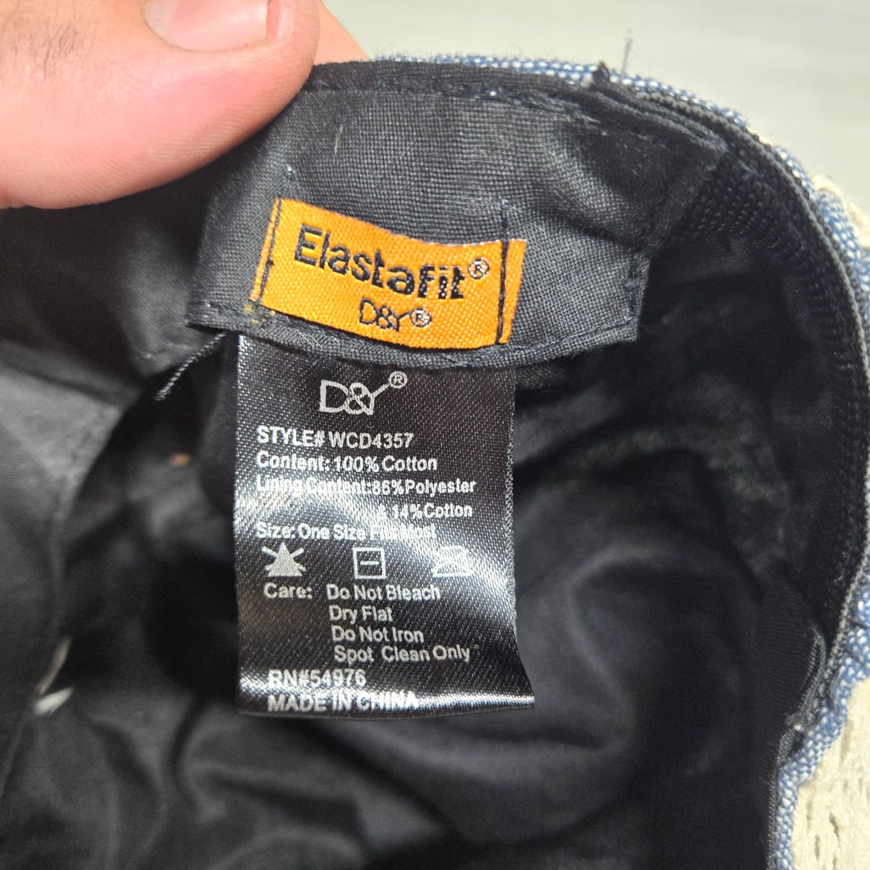 Vintage Elastafit D&Y Blue Hat Cap Floral Adult Women's Baseball Cap Unisex Floral Pattern Blue Hat Cap Ladies Women Size ONE SIZE - 6 Thumbnail